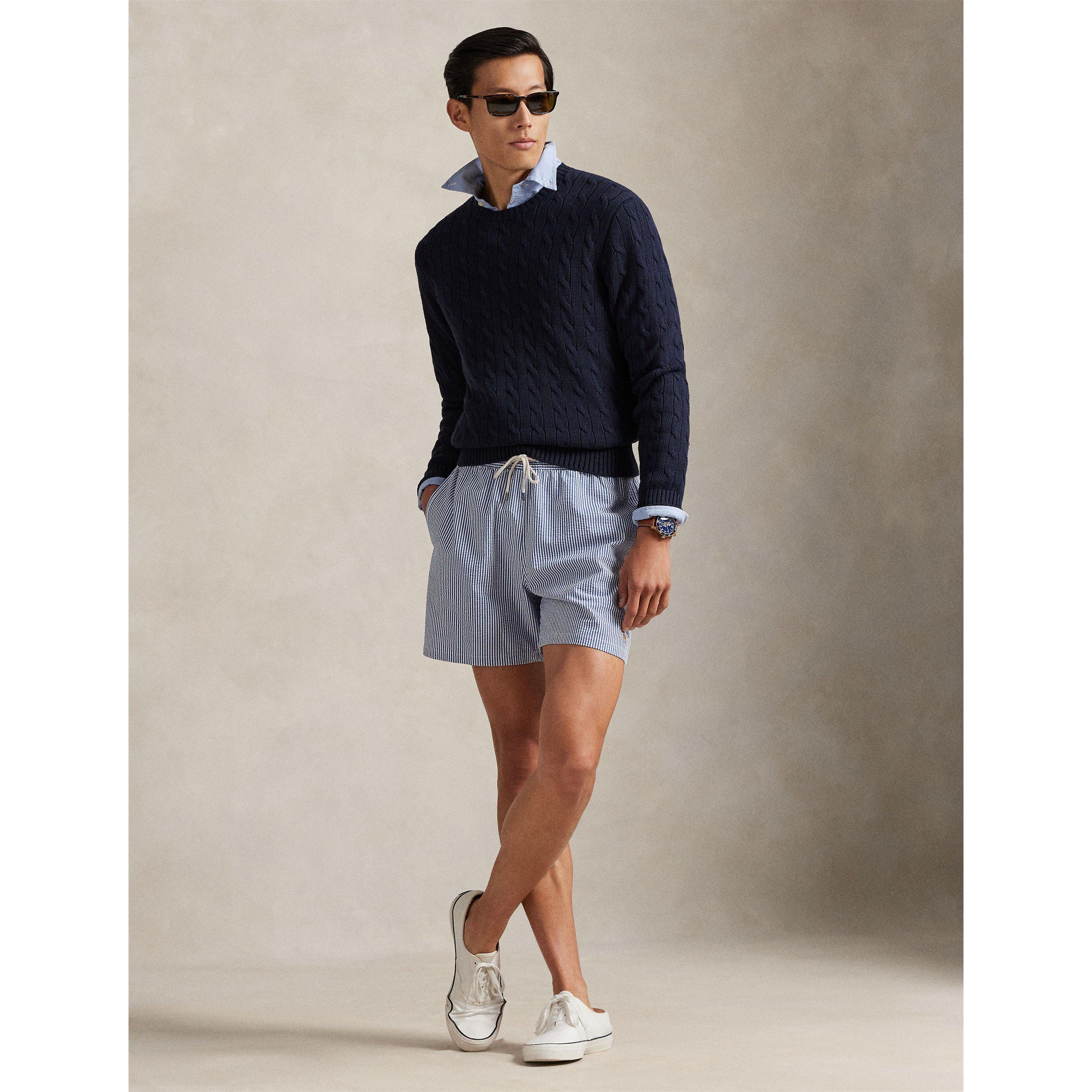 Royal Stripe - Polo Ralph Lauren - Mens Seersucker Traveller Swim Shorts - 6