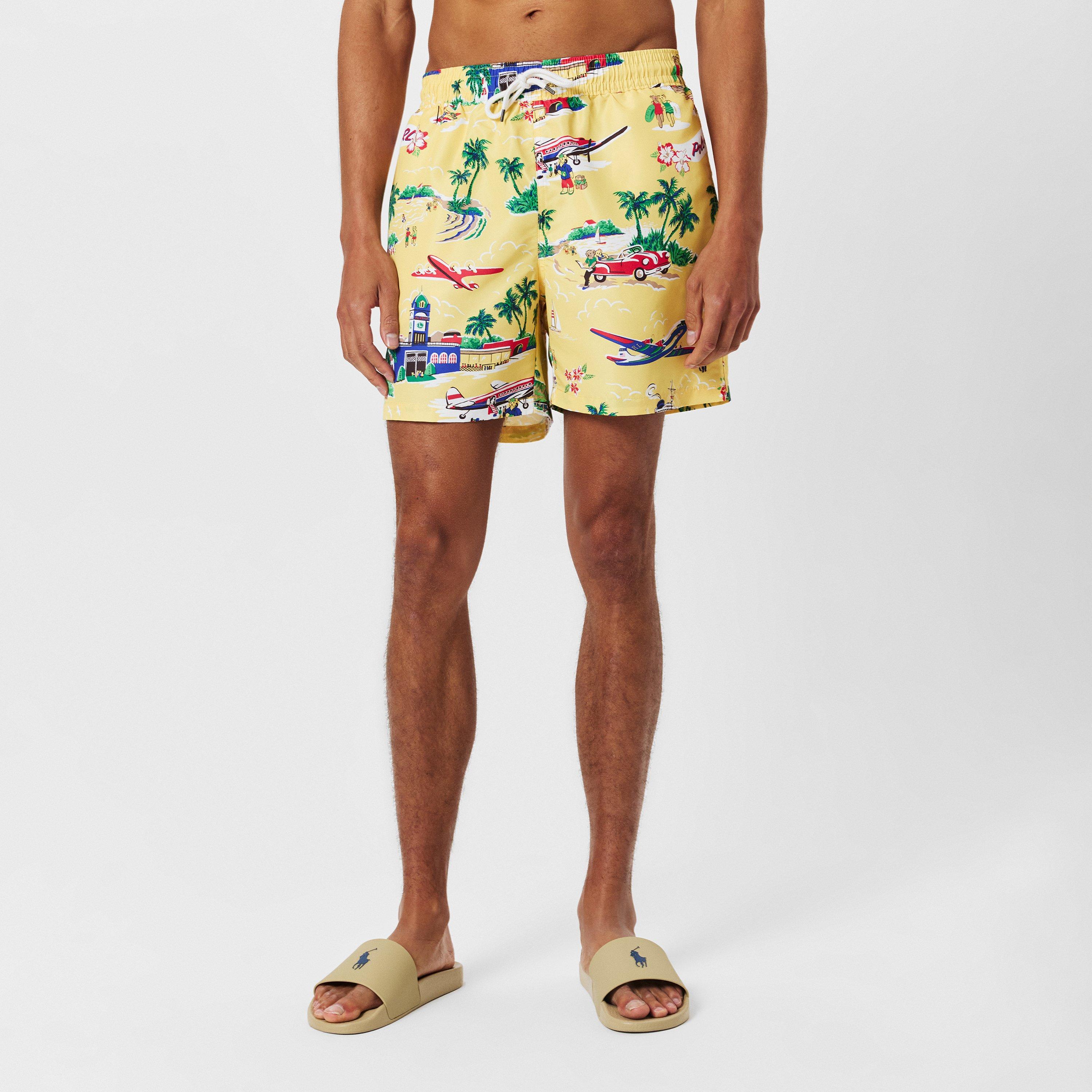 Yellow - Polo Ralph Lauren - Men's Holiday Bear Swim Shorts - 3