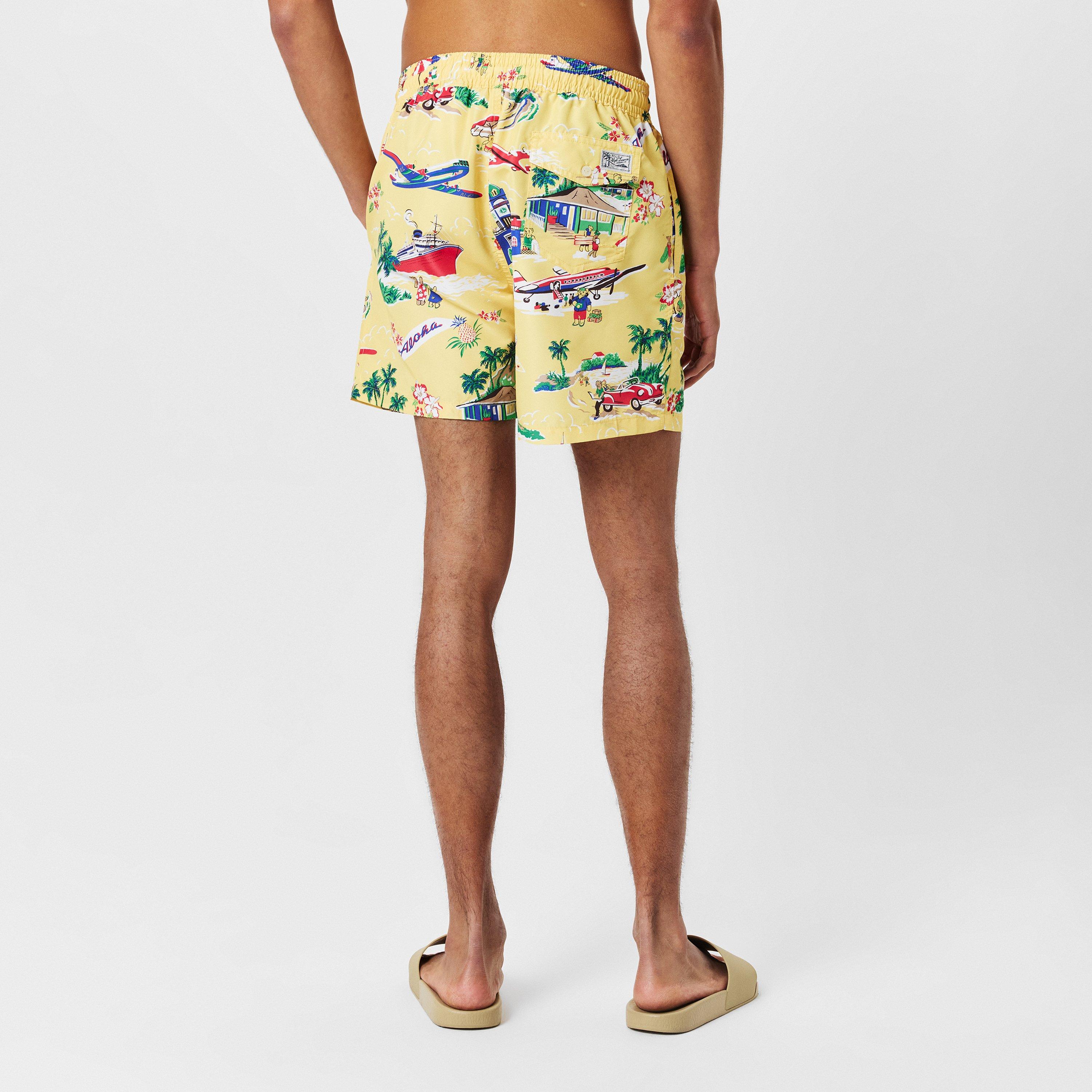 Yellow - Polo Ralph Lauren - Men's Holiday Bear Swim Shorts - 4