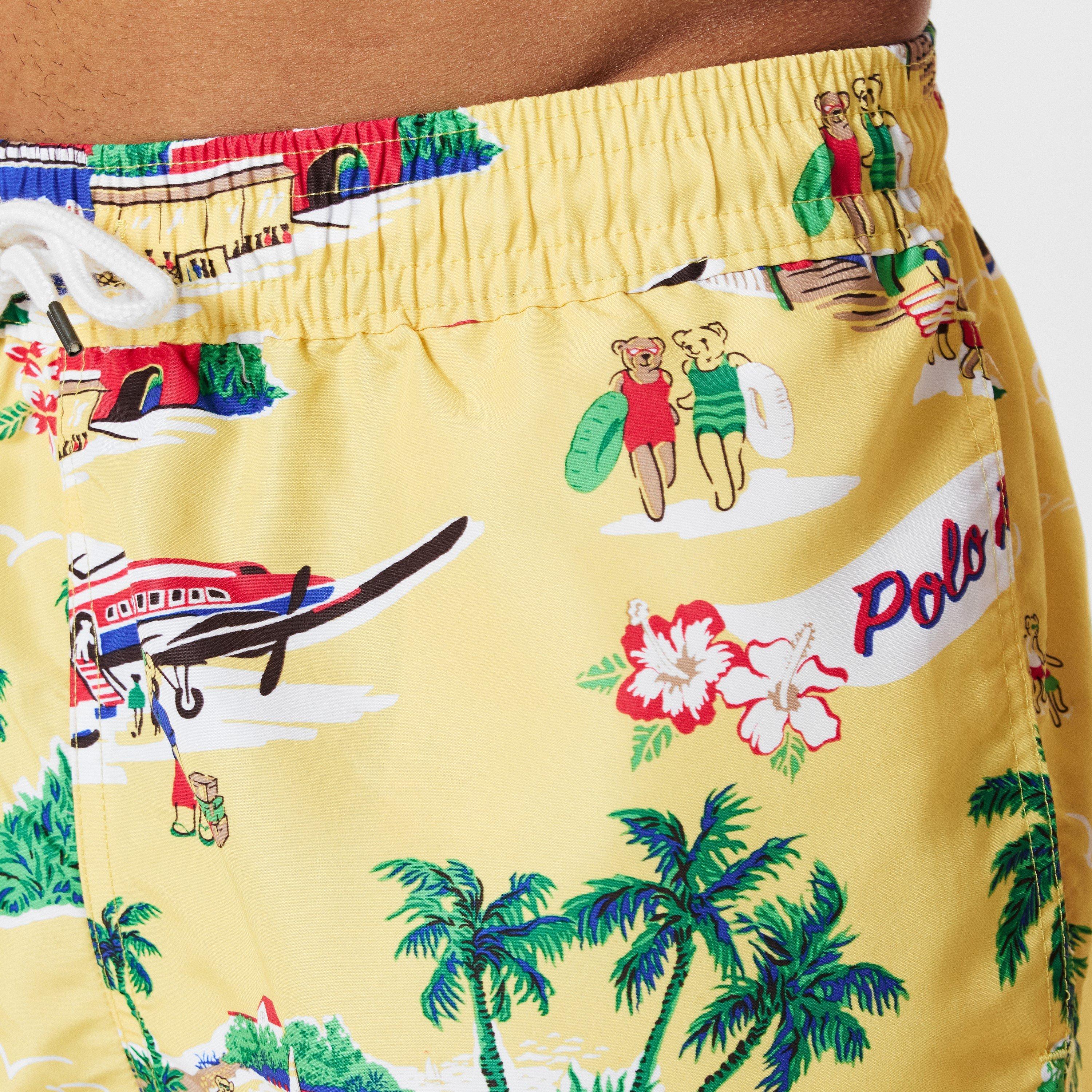 Yellow - Polo Ralph Lauren - Men's Holiday Bear Swim Shorts - 5