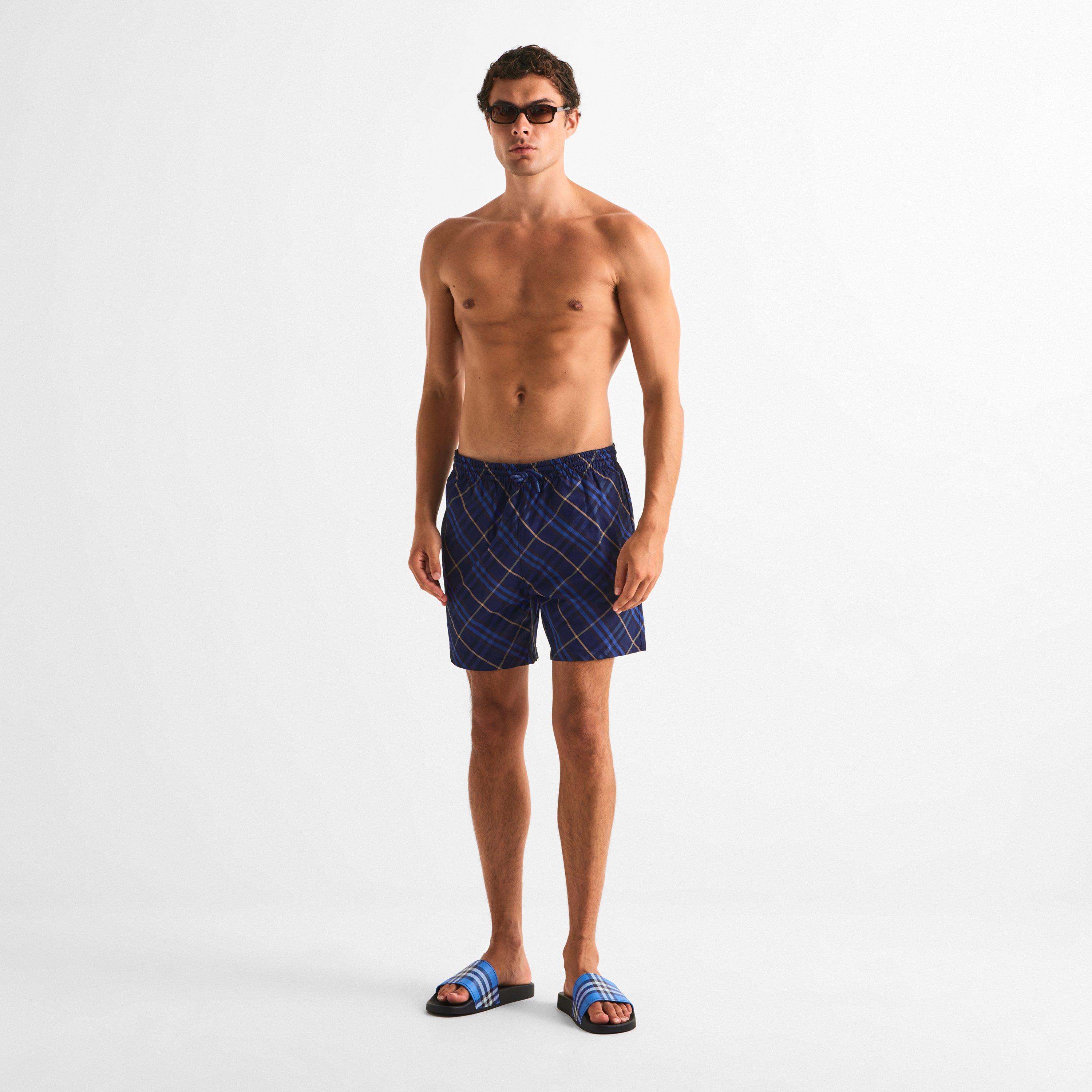 Midnight - Burberry - Check Swim Shorts - 5