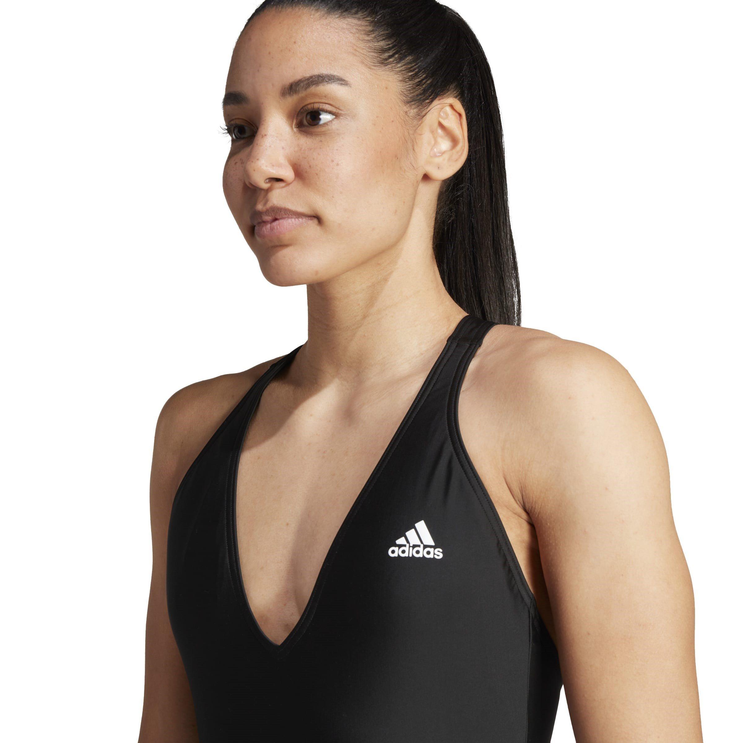 Black/White - adidas - 3-Stripes Swimsuit - 7