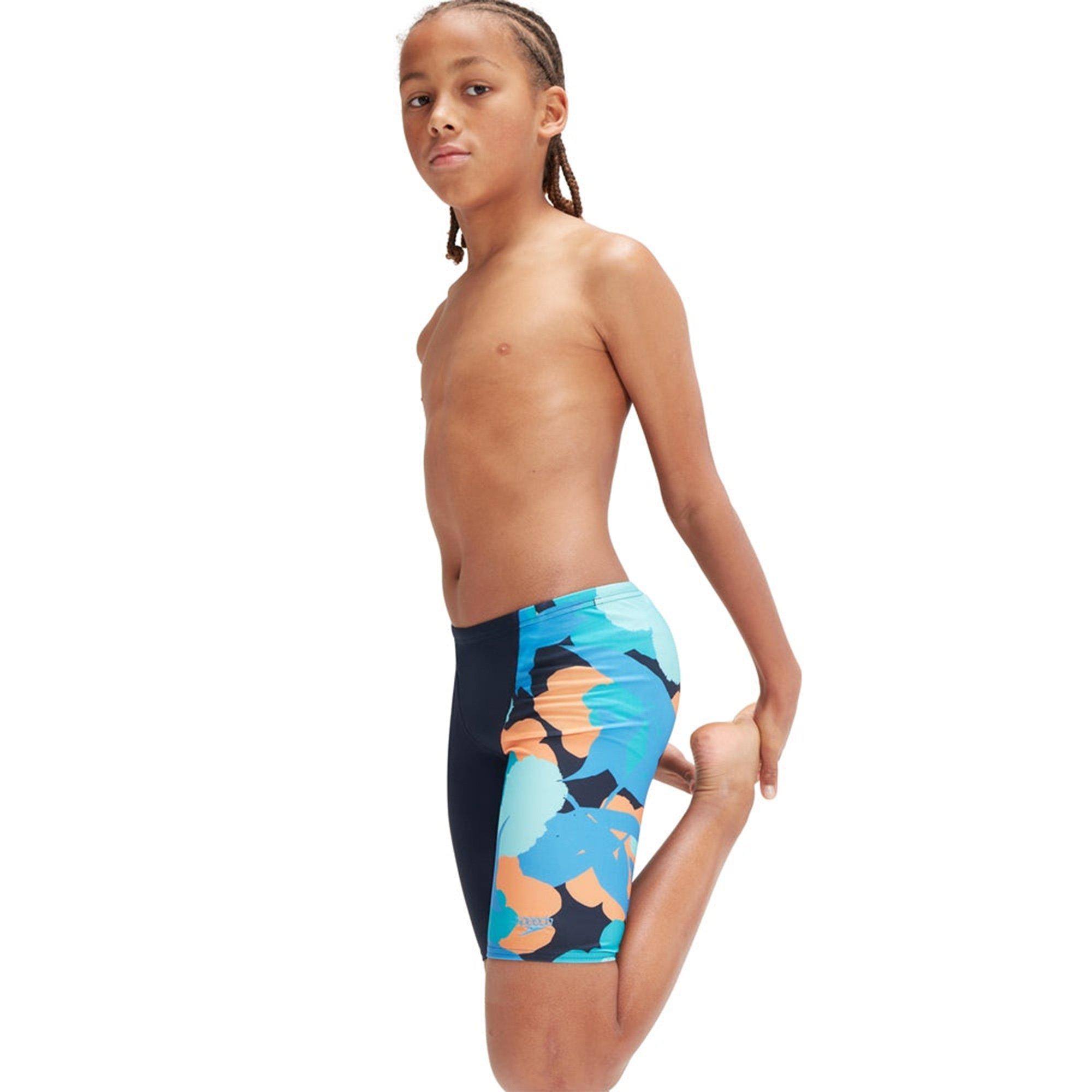 Tr Navy/Mar Blu - Speedo - Boys Digital Allover V Cut Jammer - 3