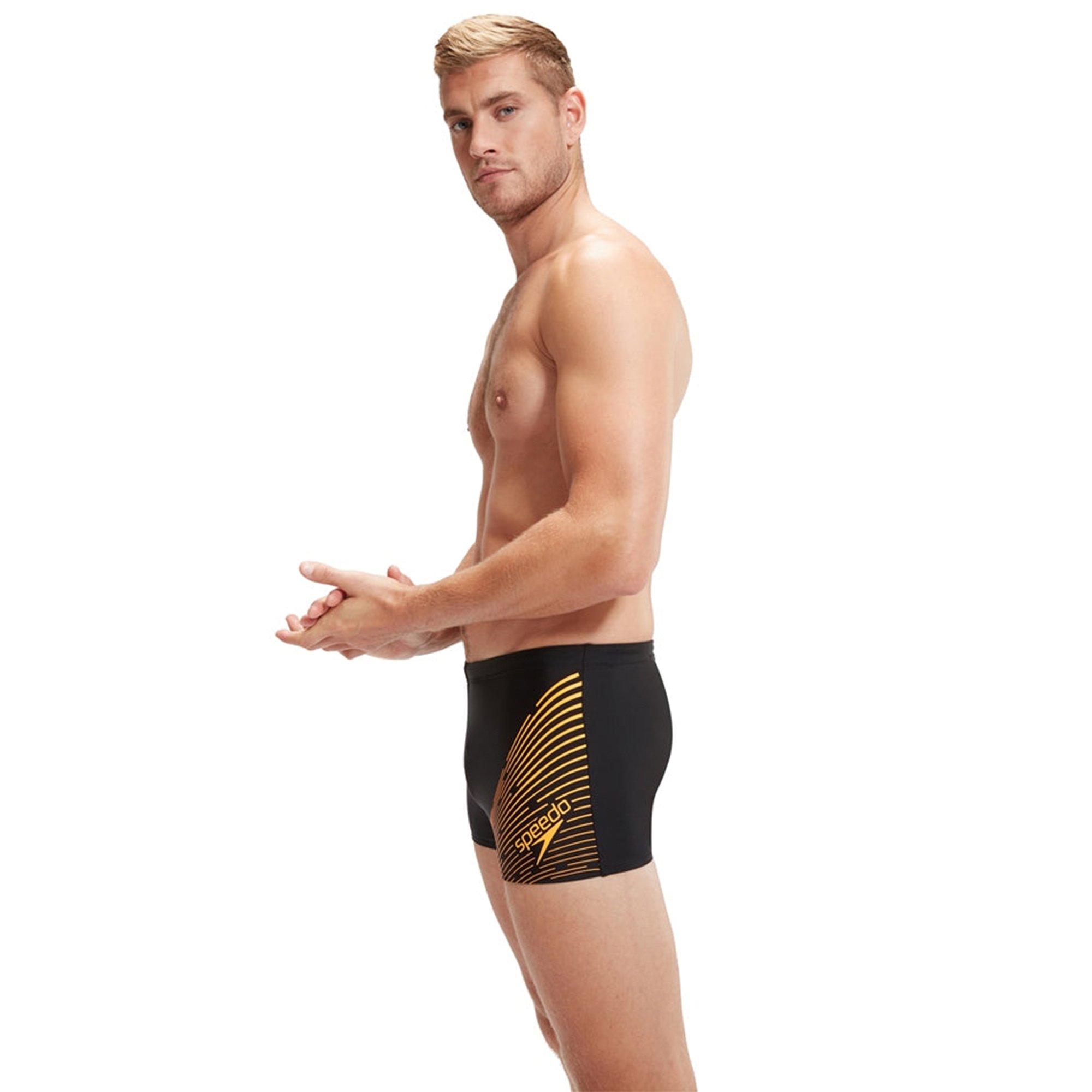 Blk/MandPeel - Speedo - Medley Logo Aquashort - 4