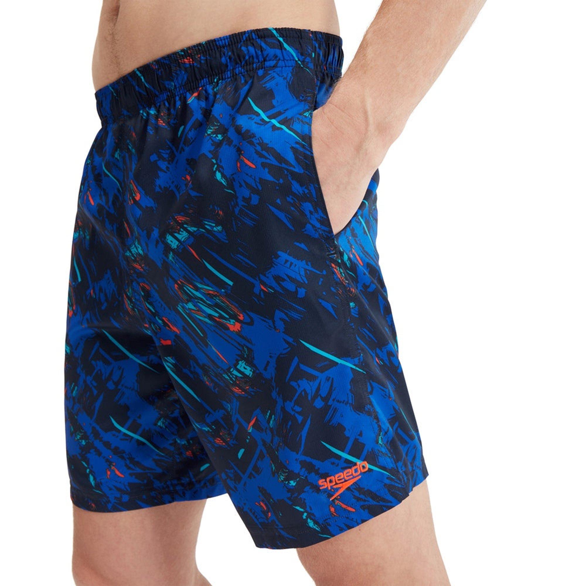 Tr Navy/Hyp Blu - Speedo - 18in Graphic Watershorts Mens - 5