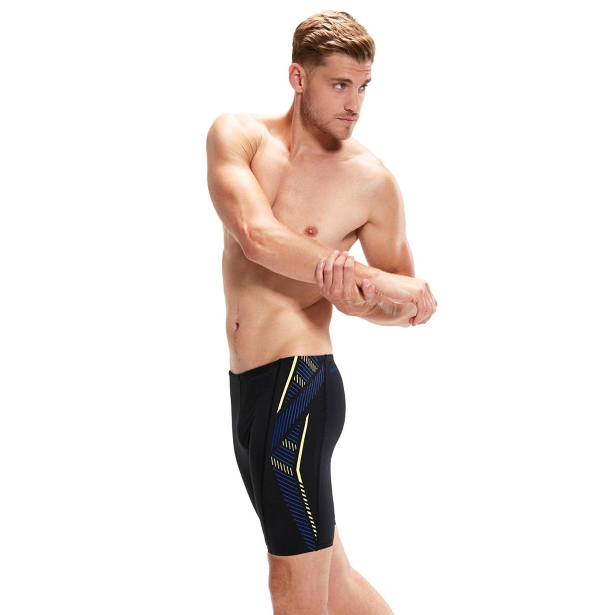 Blk/Ch Blu/Spri - Speedo - Tech Panel Jammer - 4