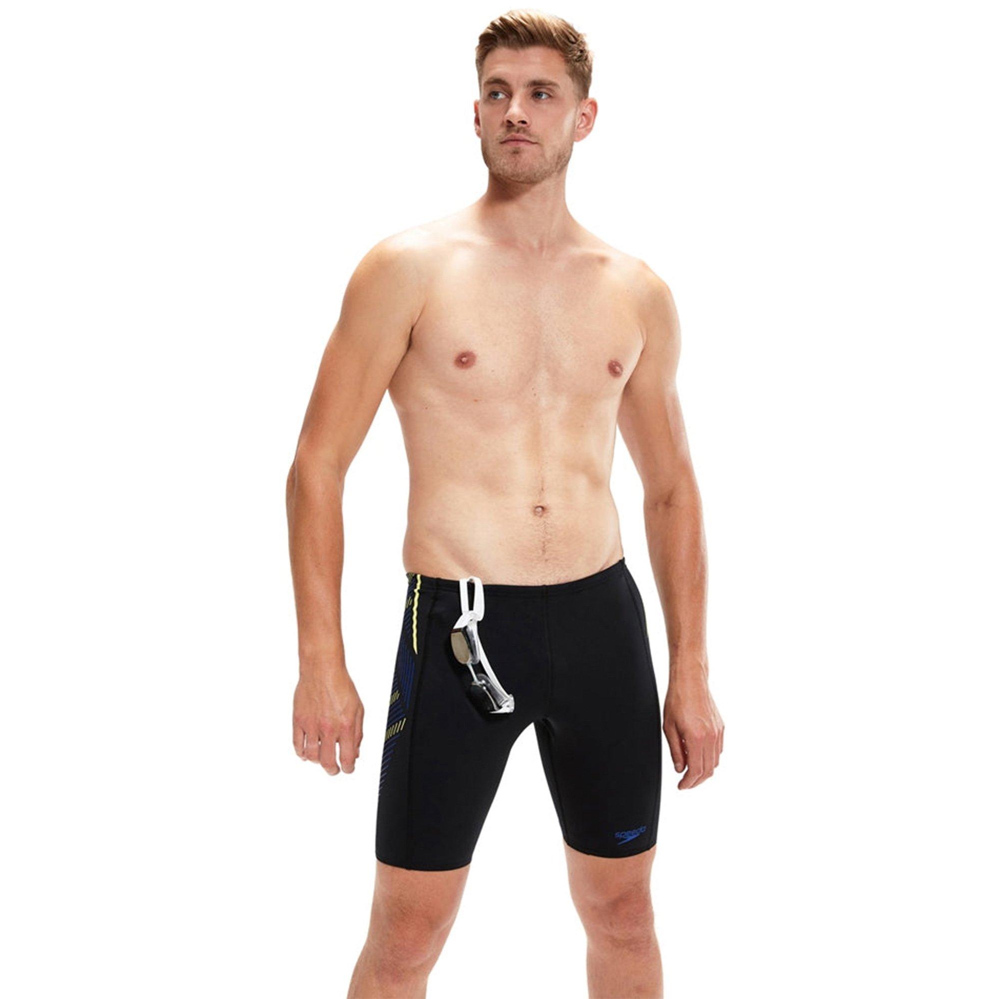 Blk/Ch Blu/Spri - Speedo - Tech Panel Jammer - 5