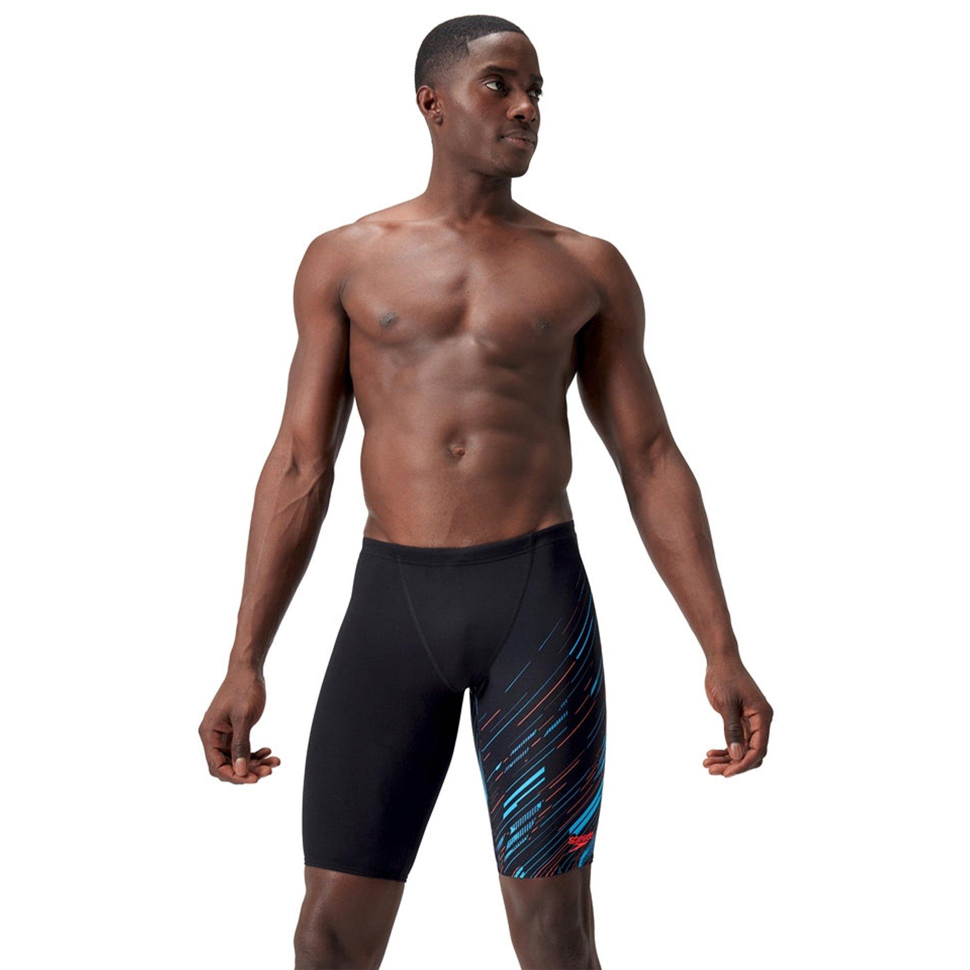 Black/Blue/Red - Speedo - Hyperboom V-Cut Jammer - 4