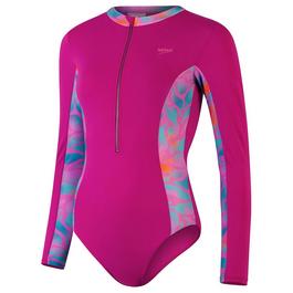 Speedo Asia Fit Womens Long Sleeve Panel Swimsuit