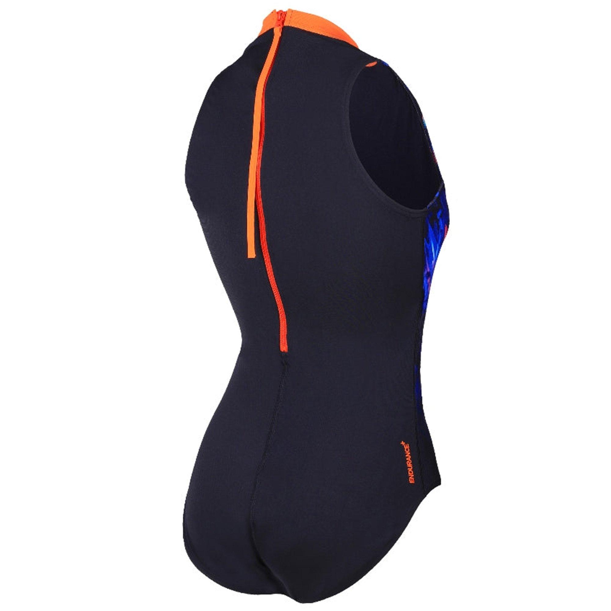 Tr Navy/Vol Ora - Speedo - Asia Fit Womens Printed Hydrasuit - 2