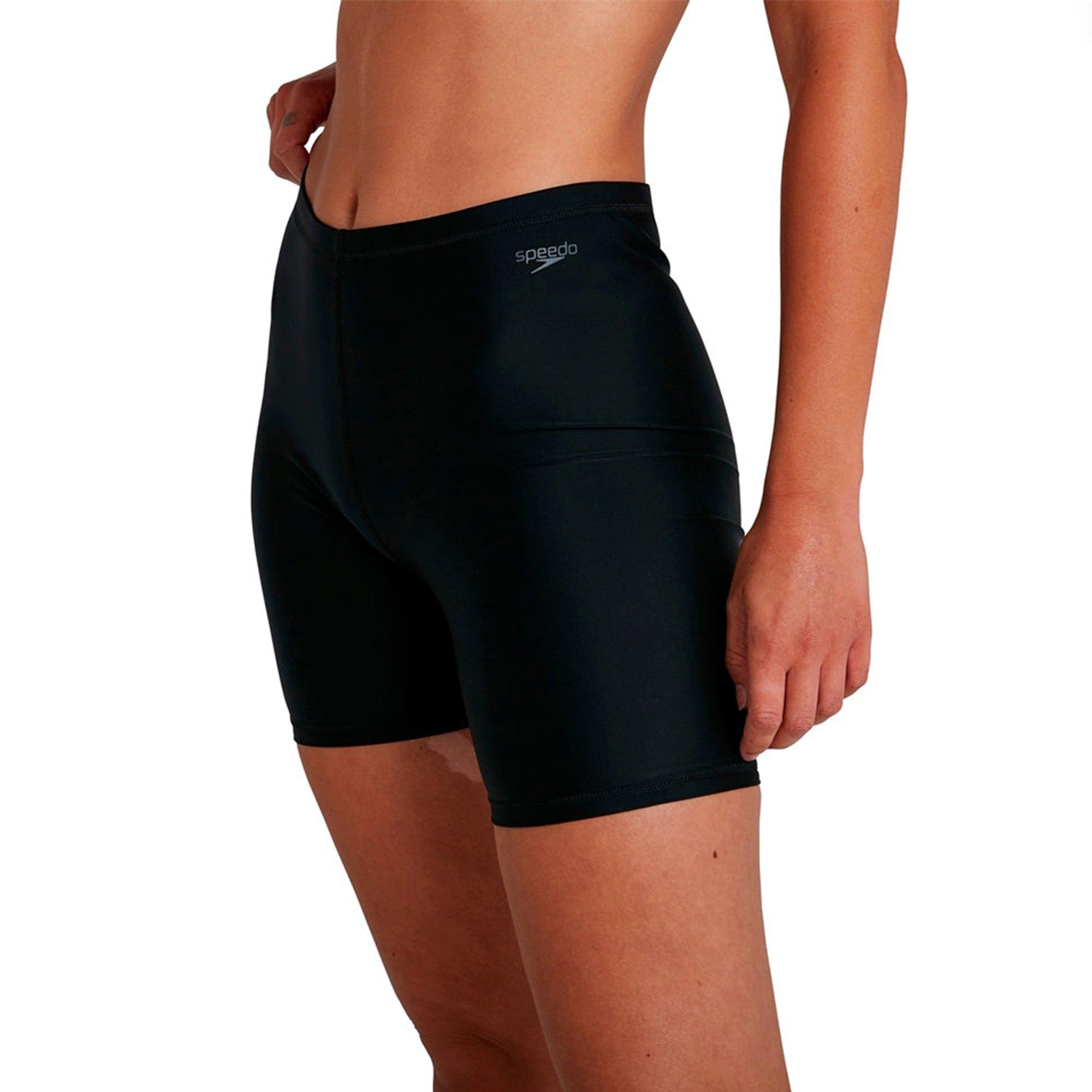 Black/Ox Grey - Speedo - Womens Swim Shorts - 4