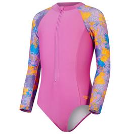 Speedo Girls Long Sleeve Swimsuit