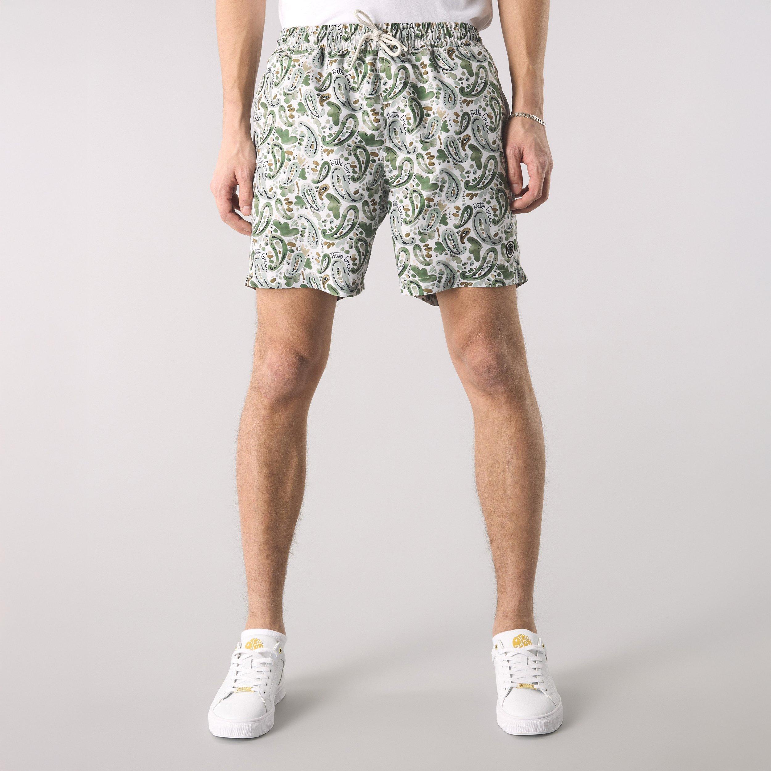 Stone - Pretty Green - Men's Aquarelle Swim Shorts - 3