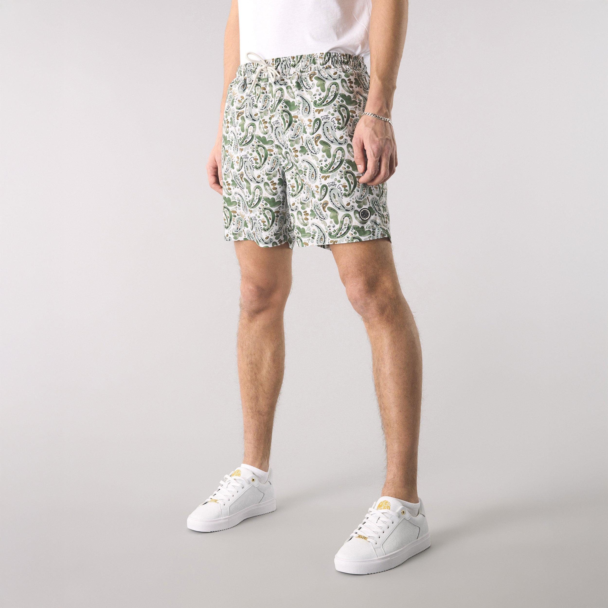 Stone - Pretty Green - Men's Aquarelle Swim Shorts - 4