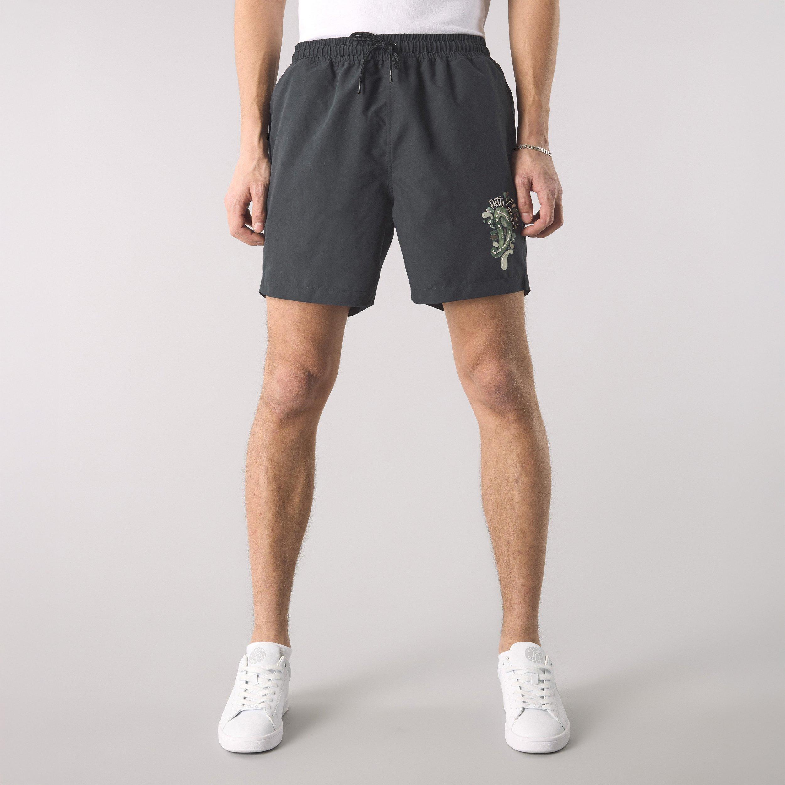 Black - Pretty Green - Men's Aquarelle Swim Shorts - 3
