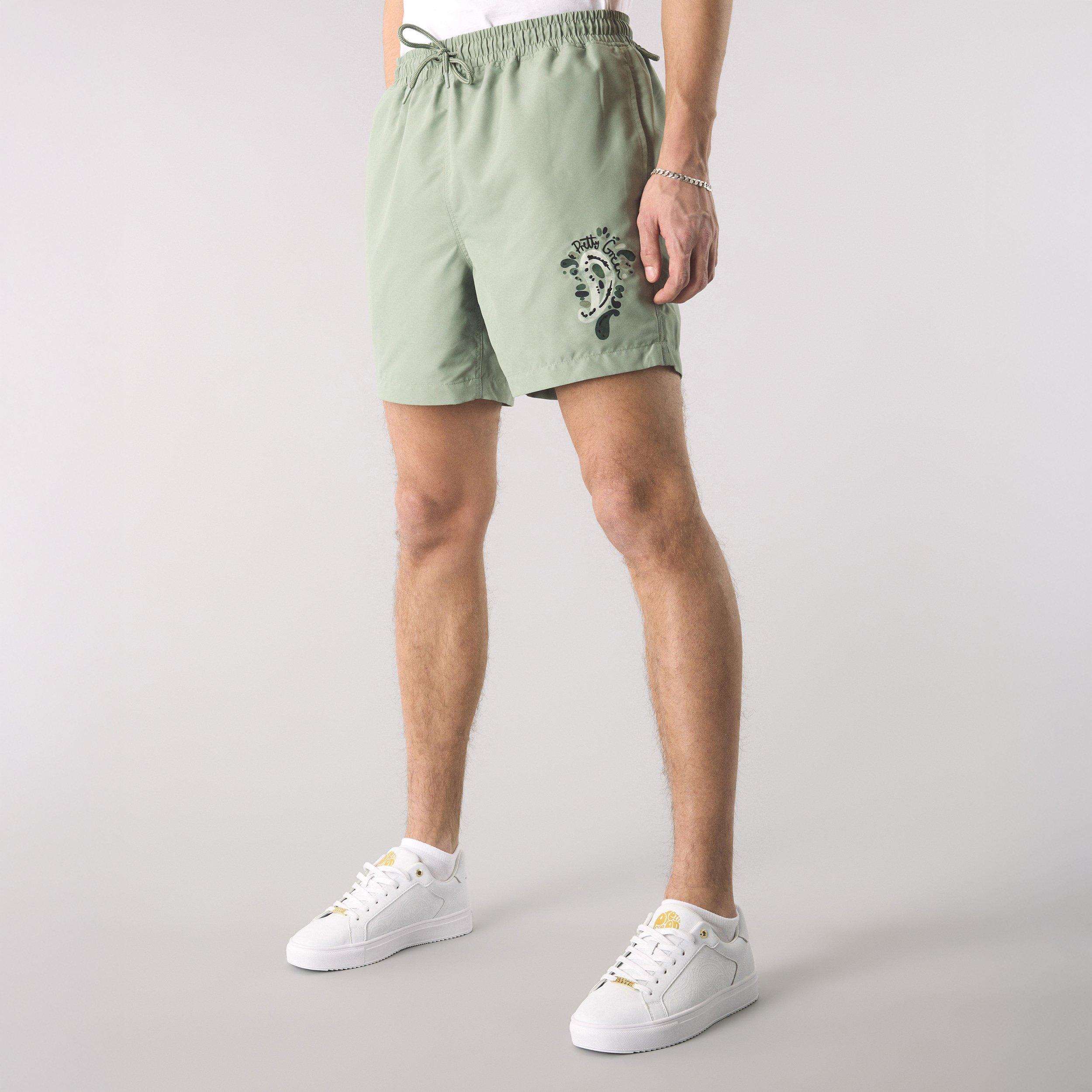 Green - Pretty Green - Men's Aquarelle Swim Shorts - 4