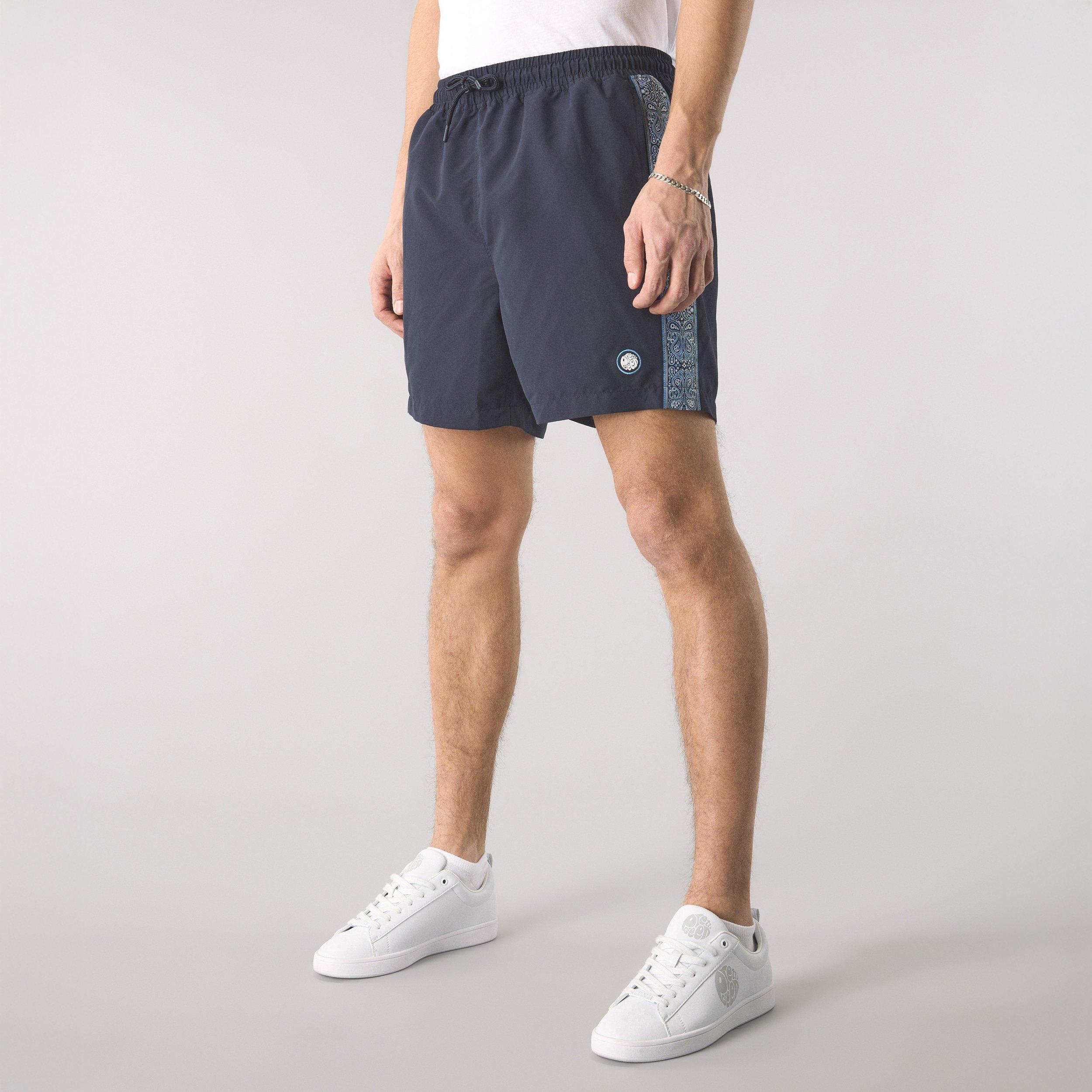 Lyle Q Zip Pulover Sn99 - Pretty Green - Men's Eclipse Paisley Swim Shorts - 4