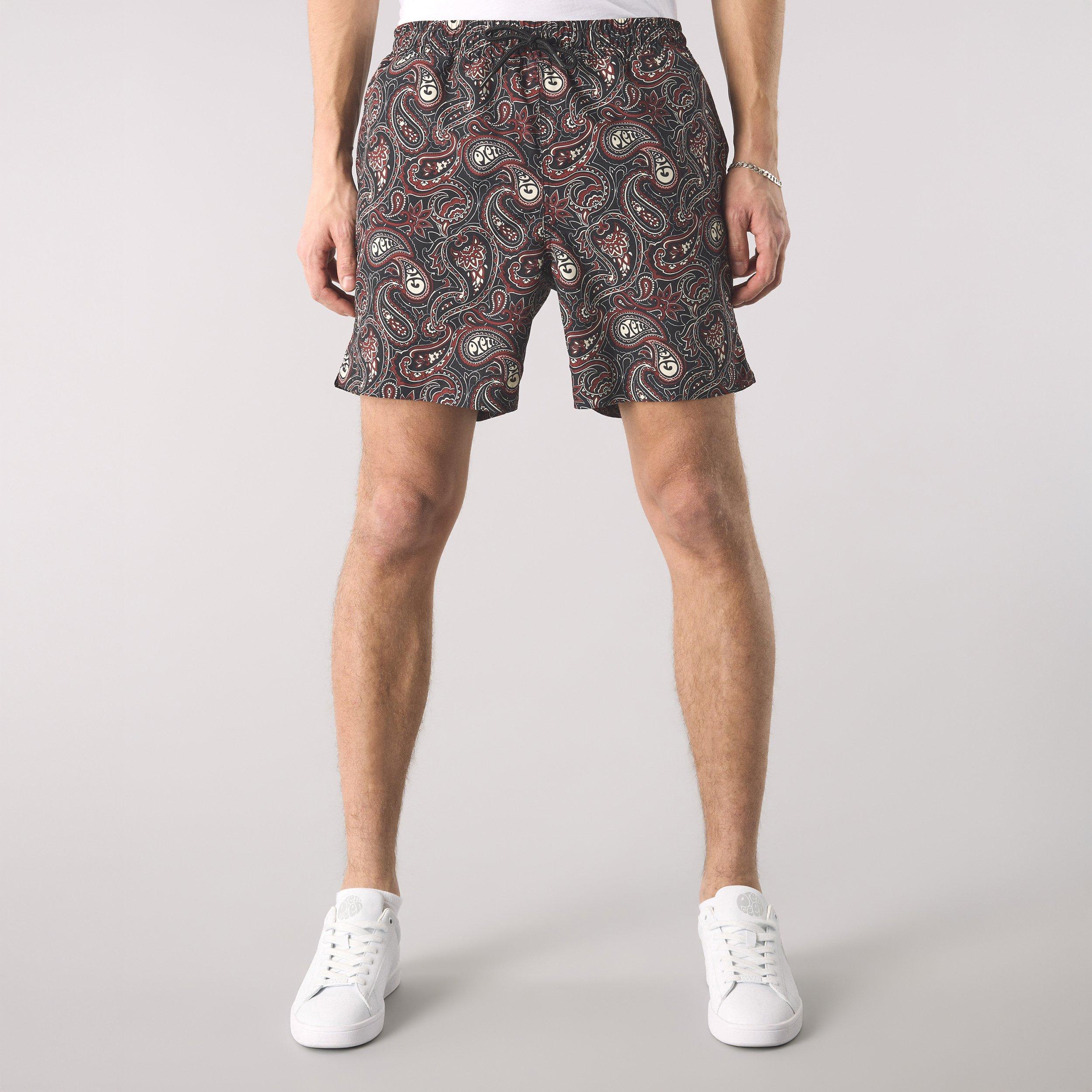 Zwart - Pretty Green - Men's Paisley Swim Shorts - 3