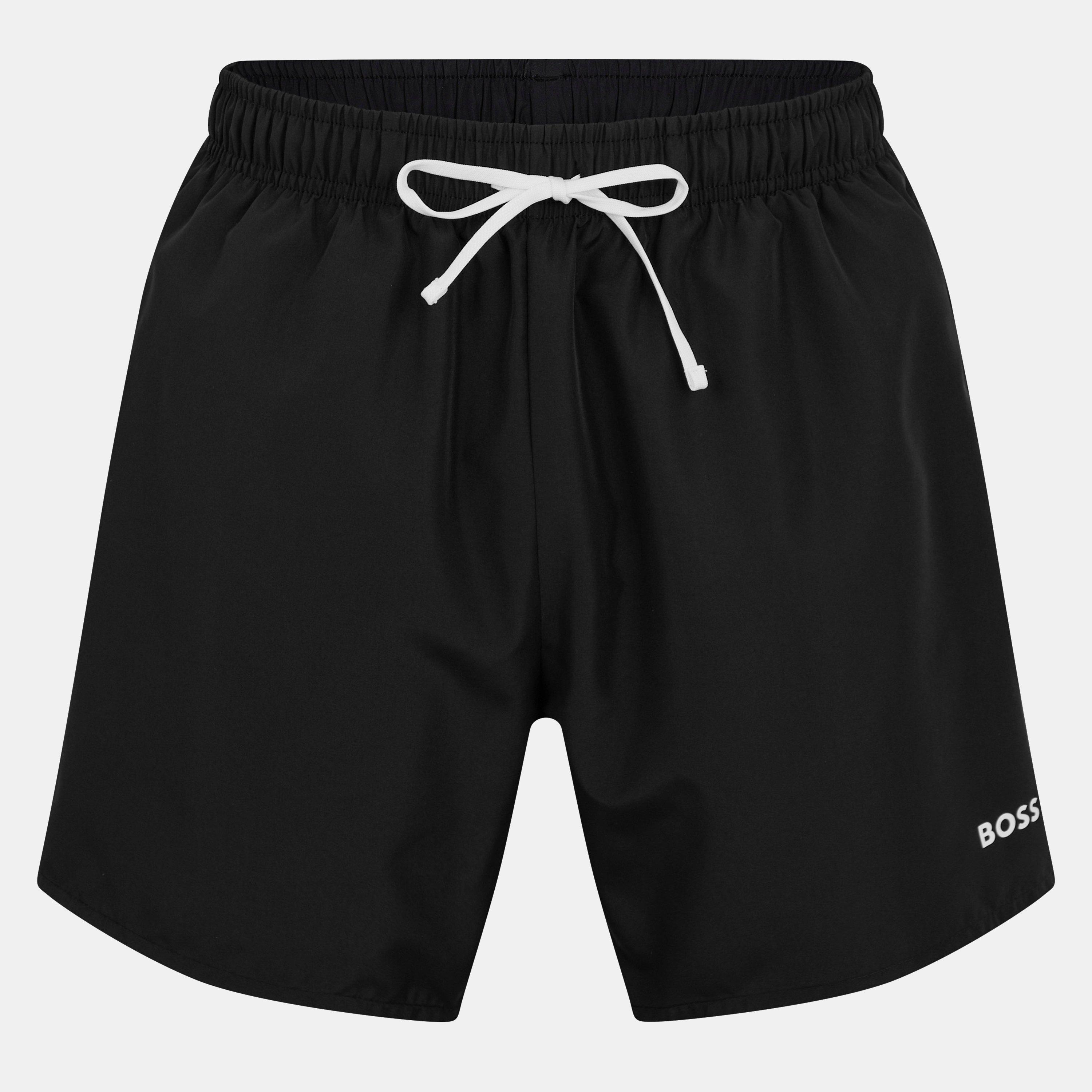 Black 001 - Boss - Men's Swim Shorts and Towel Set - 1