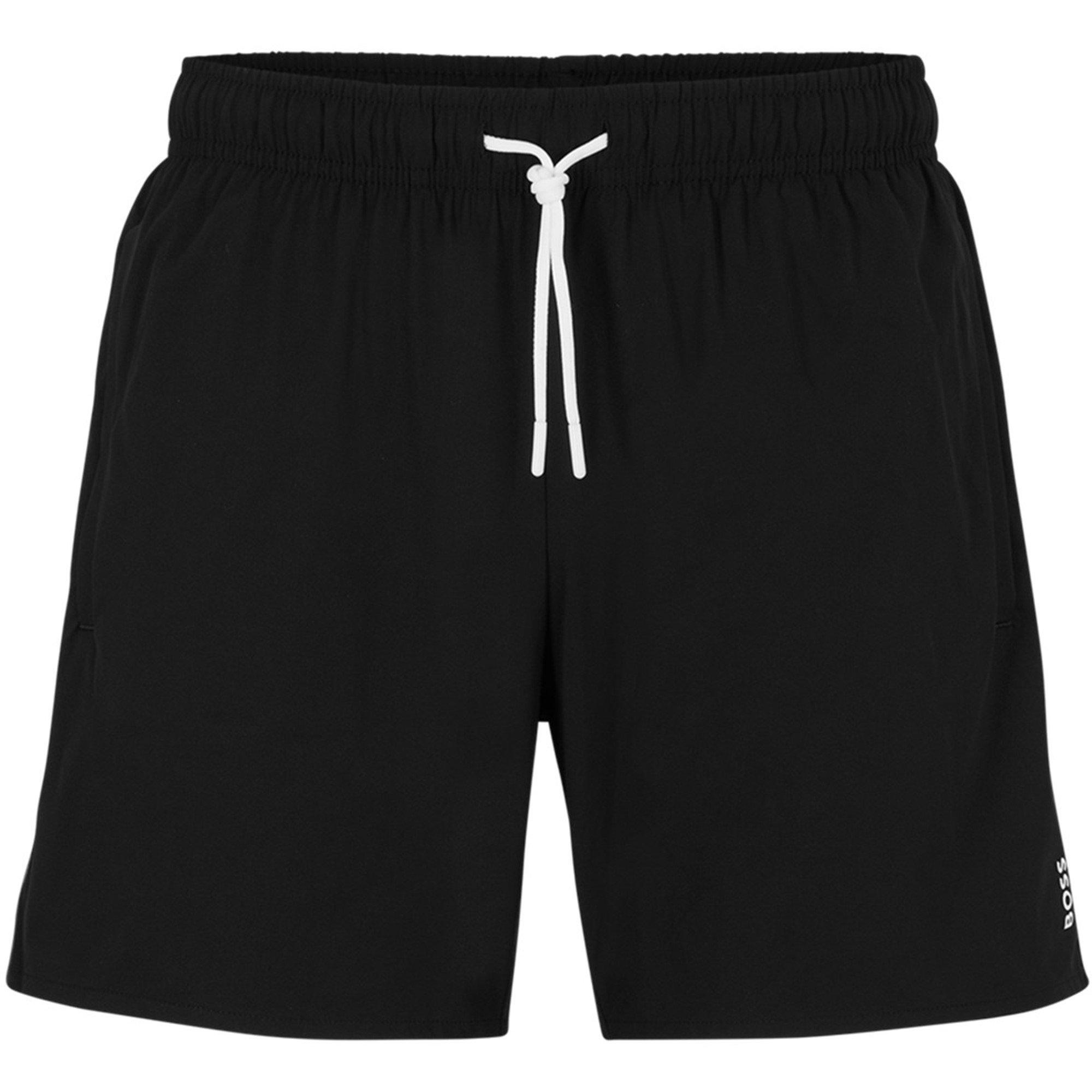 Boss Men's Iconic Quick Drying Twin Slit Pockets Swim Shorts - Black 001 - S