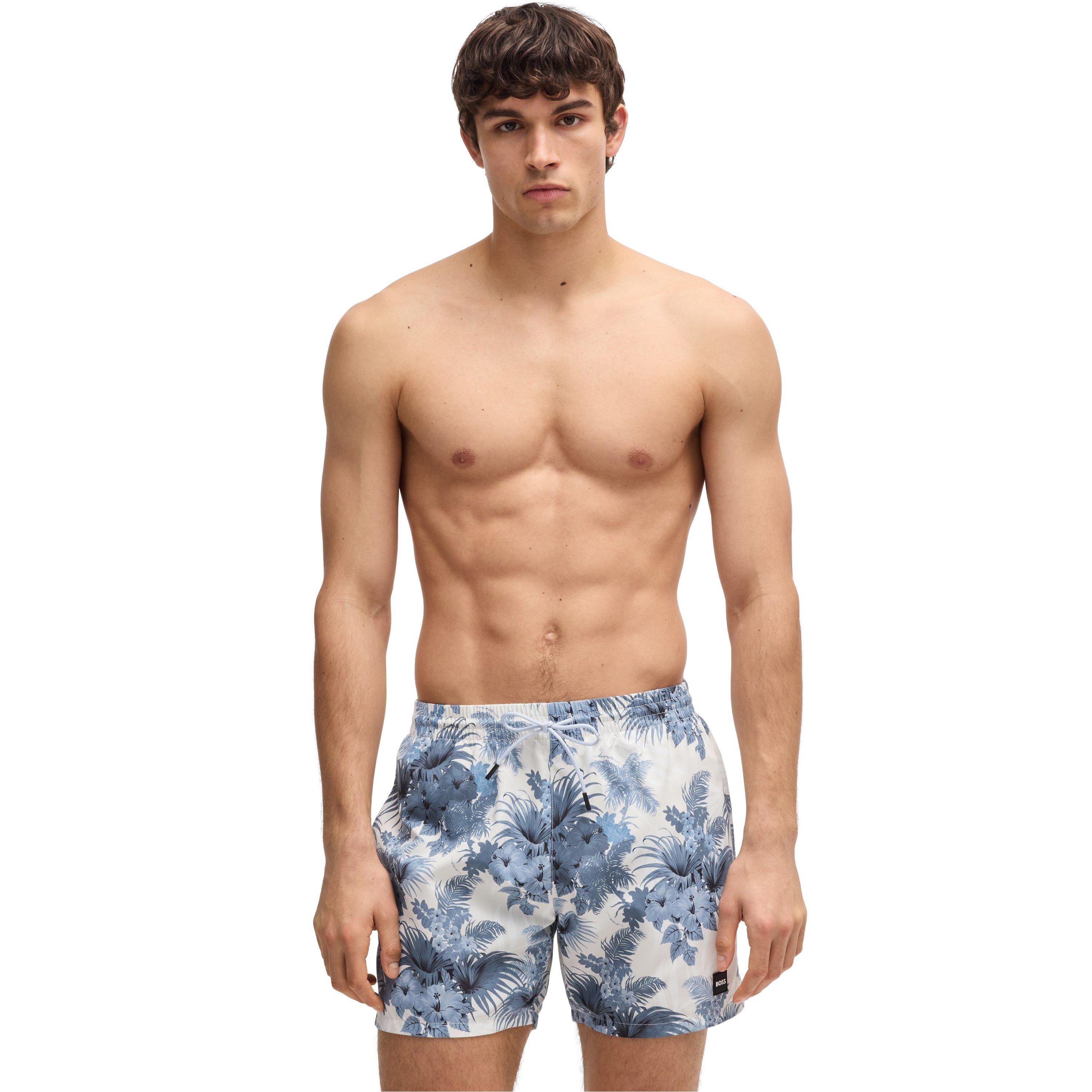 Otvoreno Plavo 483 - Boss - Men's  BW Piranha Swim Shorts, Breathable Mesh Lining - 2