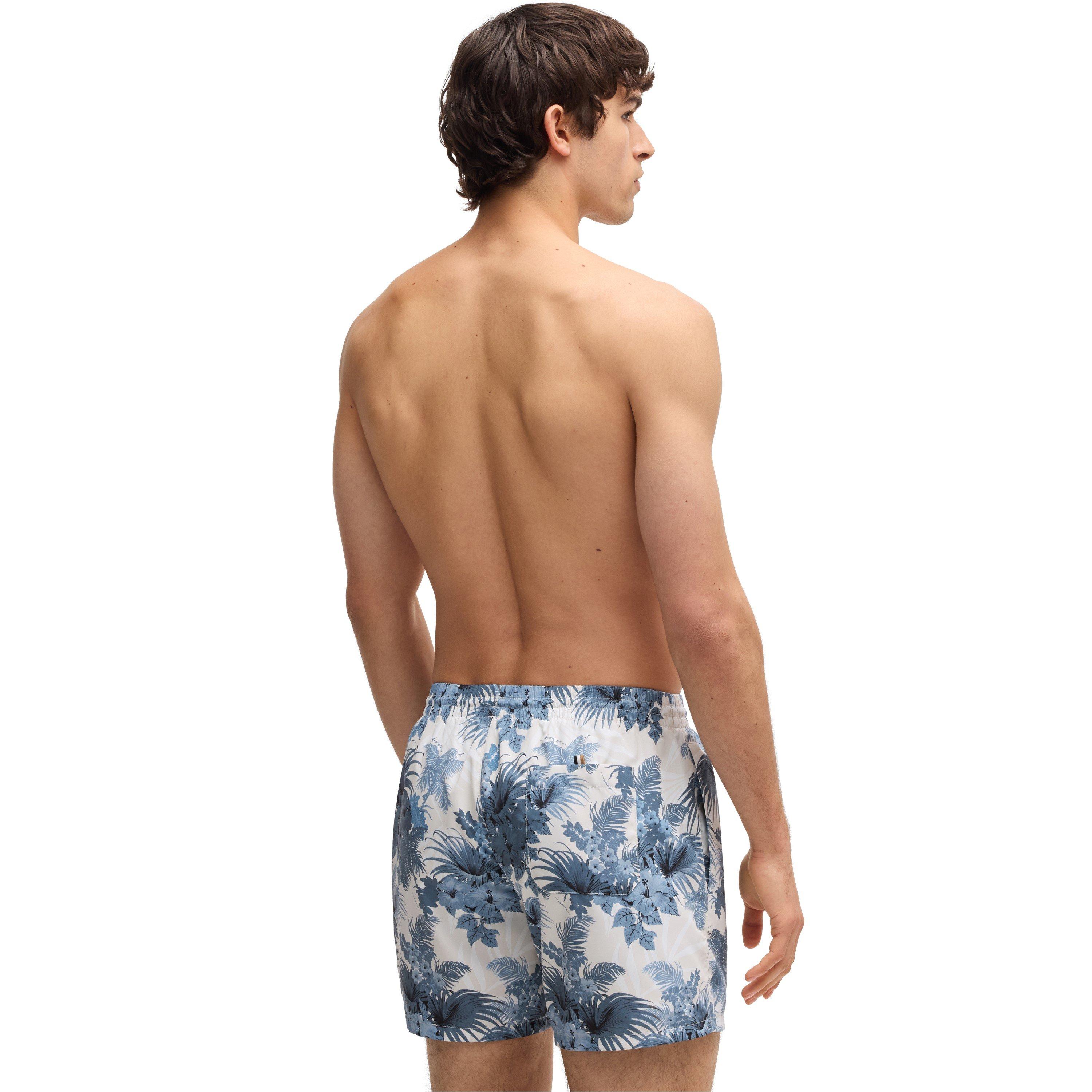 Otvoreno Plavo 483 - Boss - Men's  BW Piranha Swim Shorts, Breathable Mesh Lining - 3