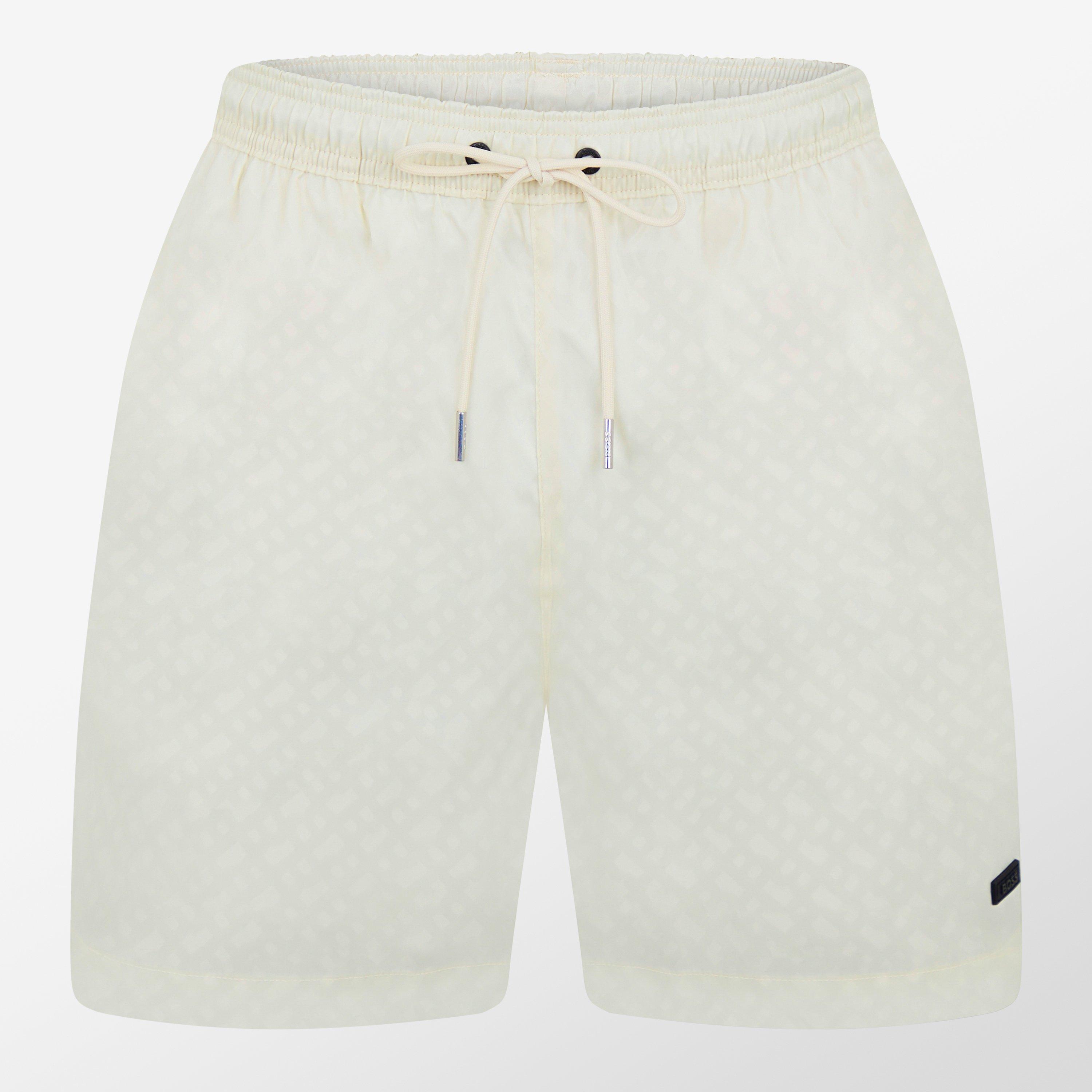 Boss Men's Jacques Elasticated Waist Quick-Drying Swim Shorts - Open White 131 - S