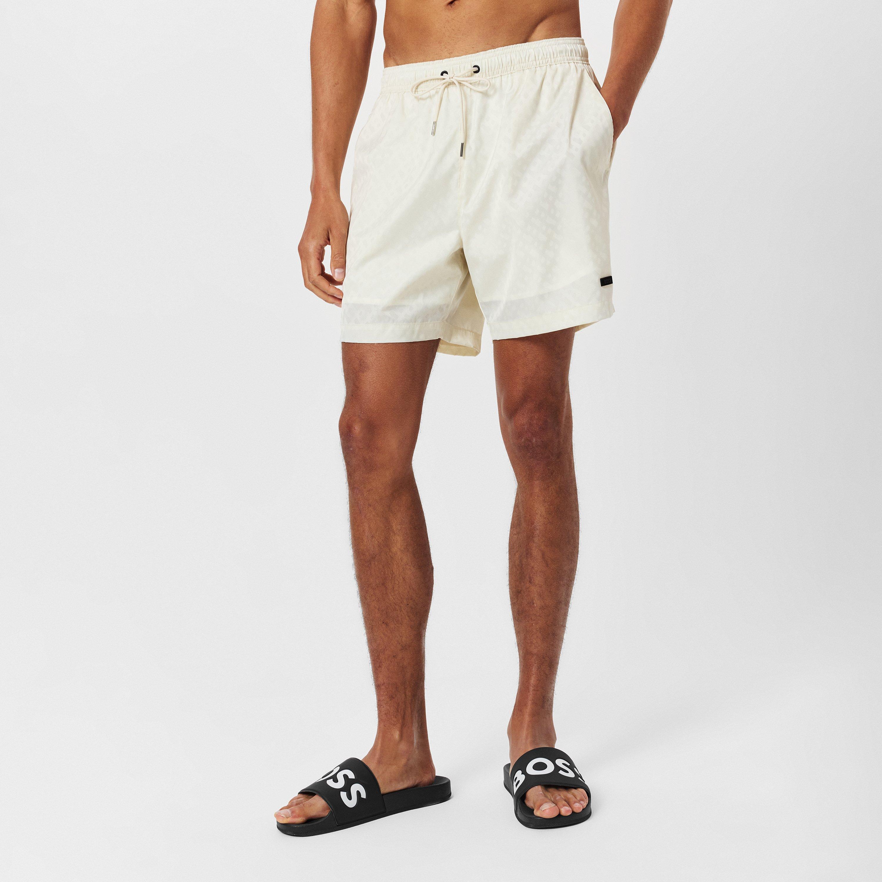 Open White 131 - Boss - Men's BW Jacques Swim Short, Comfortable Elasticated Waist - 3