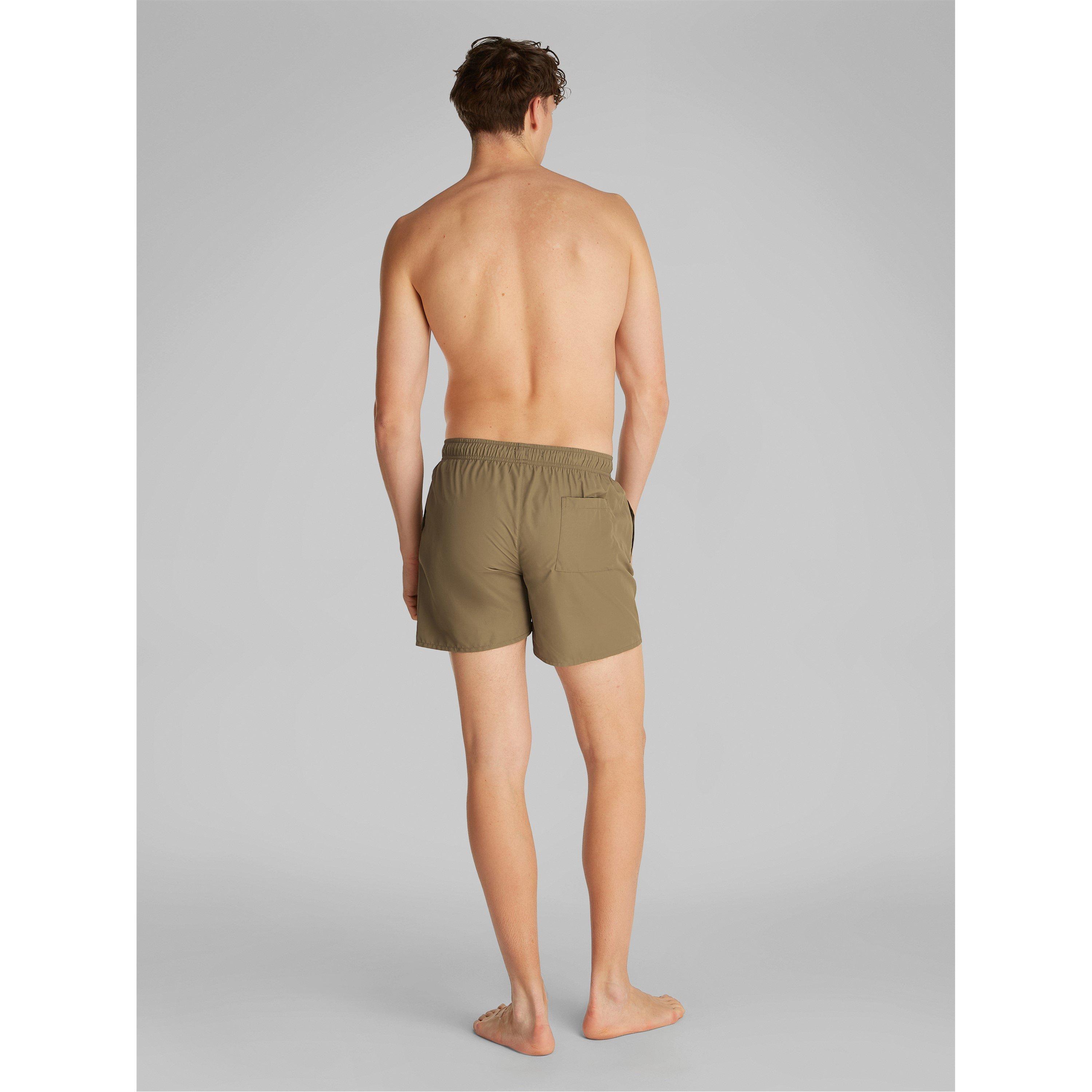 Verde Escuro - Calvin Klein - Men's Medium Drawstring Swim Shorts - 5