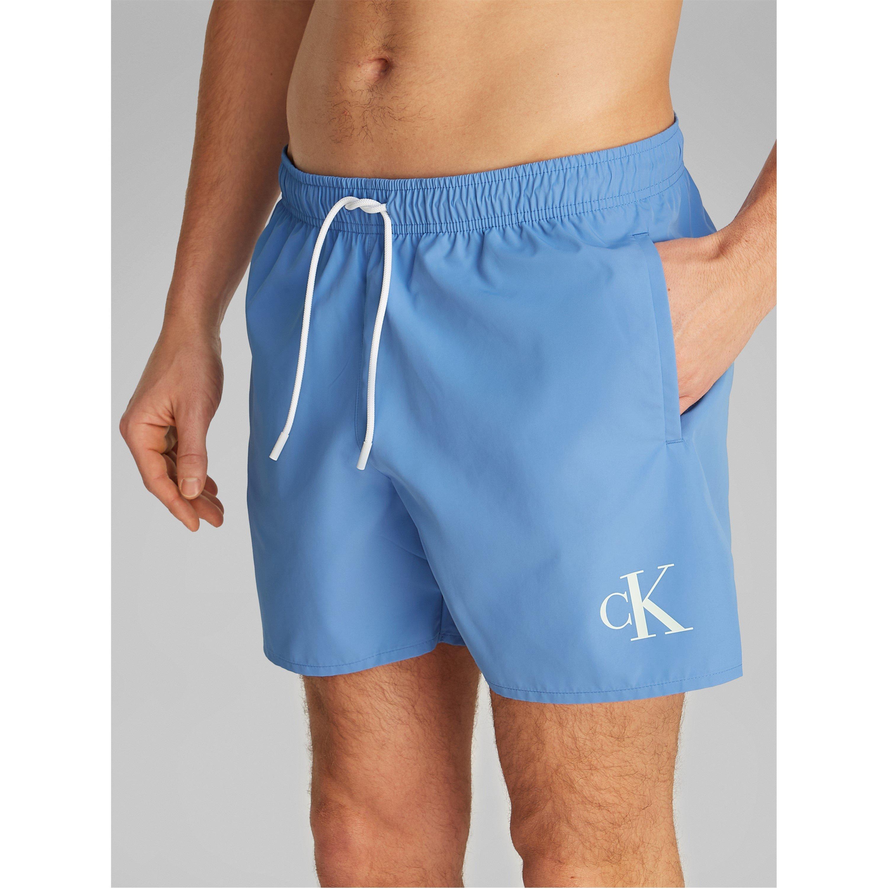 Glacier - Calvin Klein - Men's Medium Drawstring Quick-Drying Mid-Length Swim Shorts - 2
