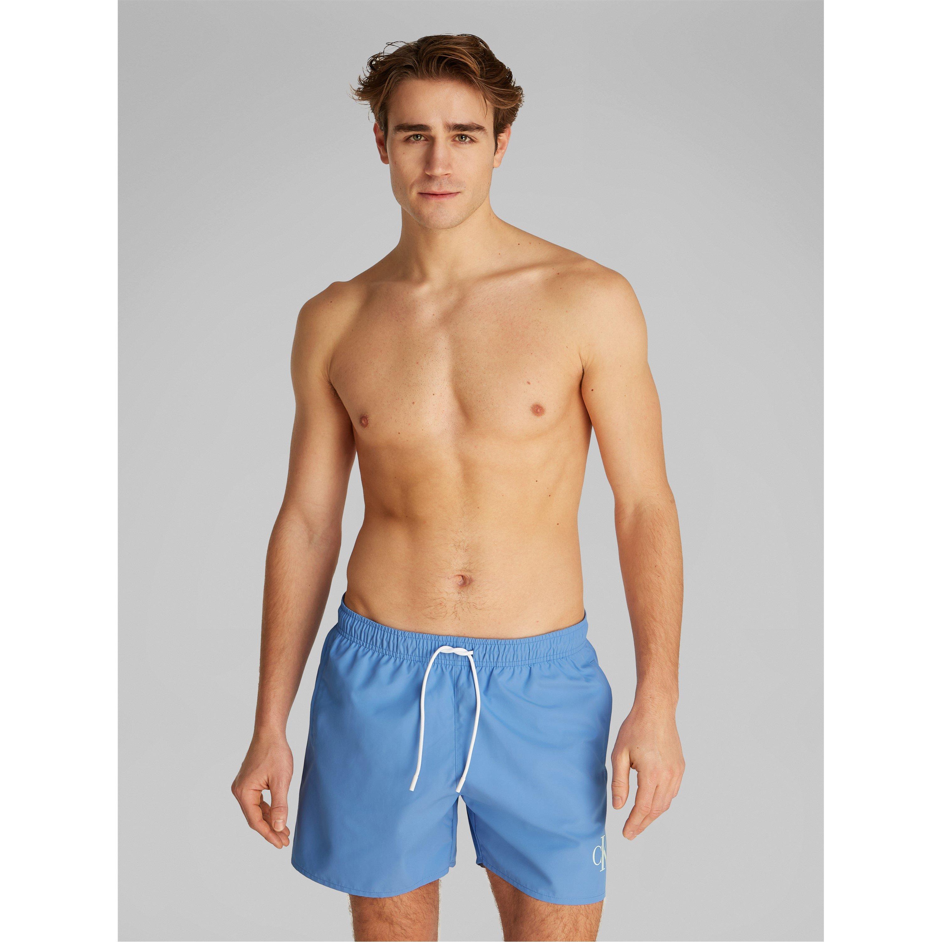 Glacier - Calvin Klein - Men's Medium Drawstring Quick-Drying Mid-Length Swim Shorts - 3