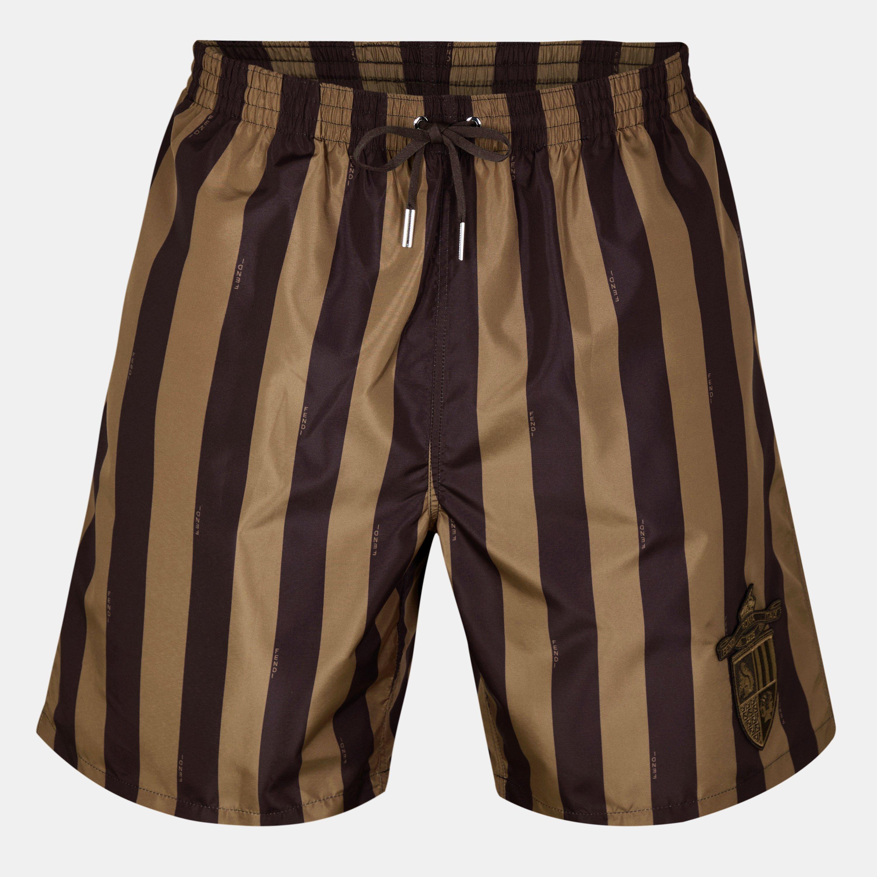 Fendi Crest Swim Shorts - Tabacco - Size S (46)