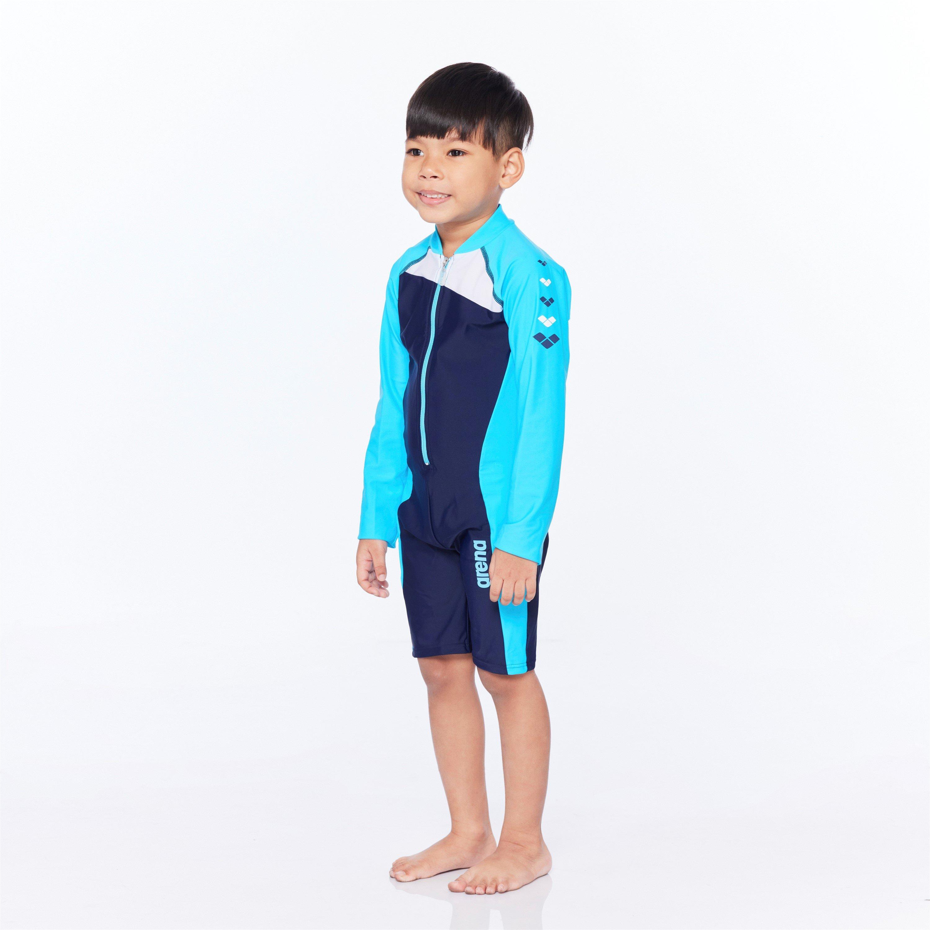Navy - Arena - Long Sleeve Swim One-Piece Juniors - 2