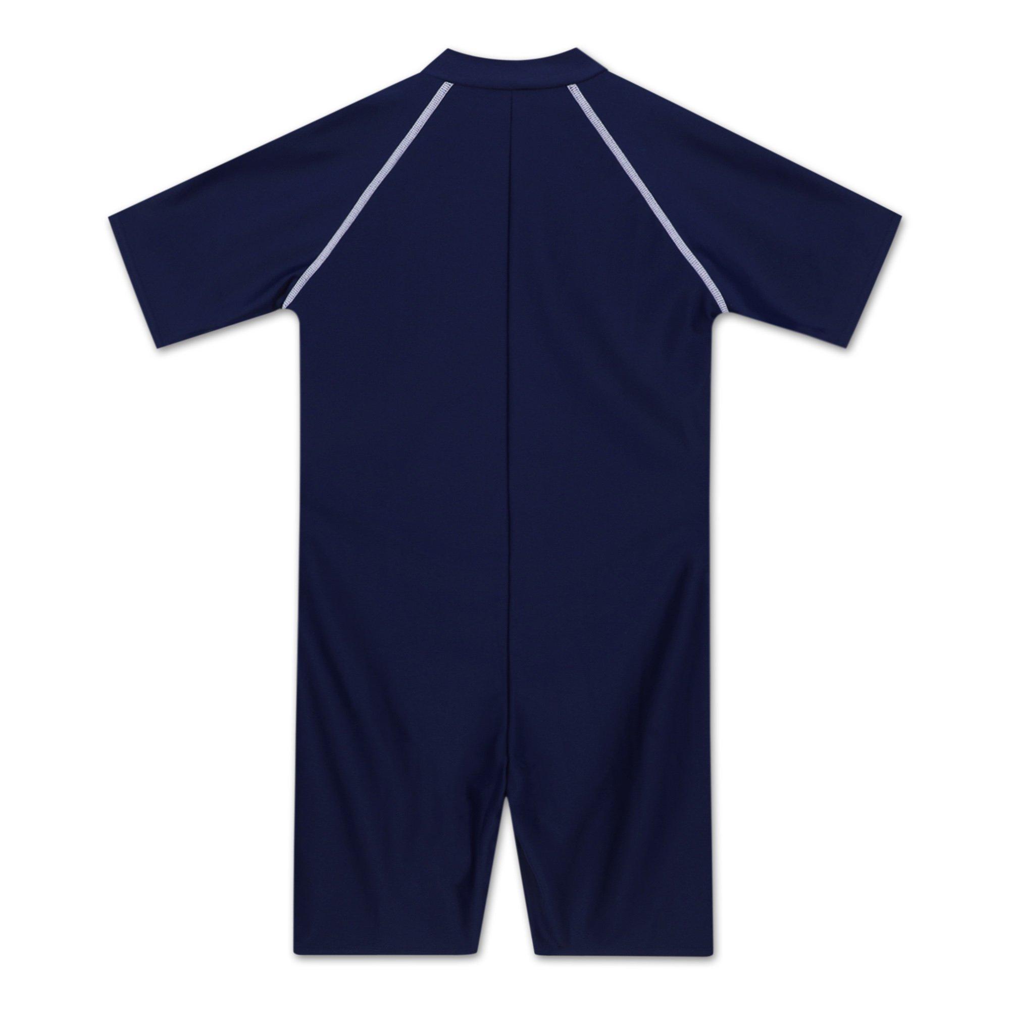 Navy/Orange - Arena - UV Half Swimsuit Juniors - 2