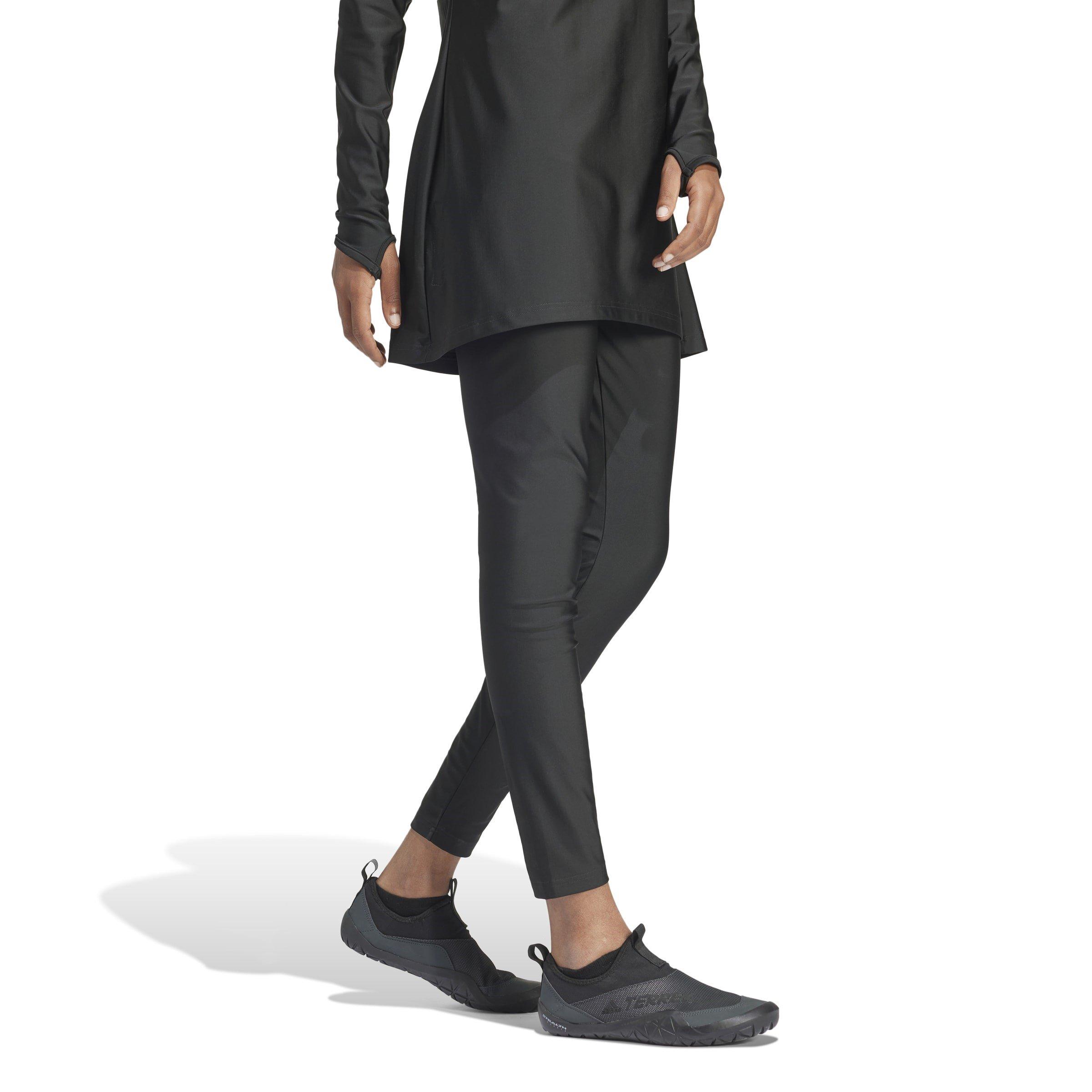 Black - adidas - adidas 3-Stripes Womens Swimming Leggings - 4