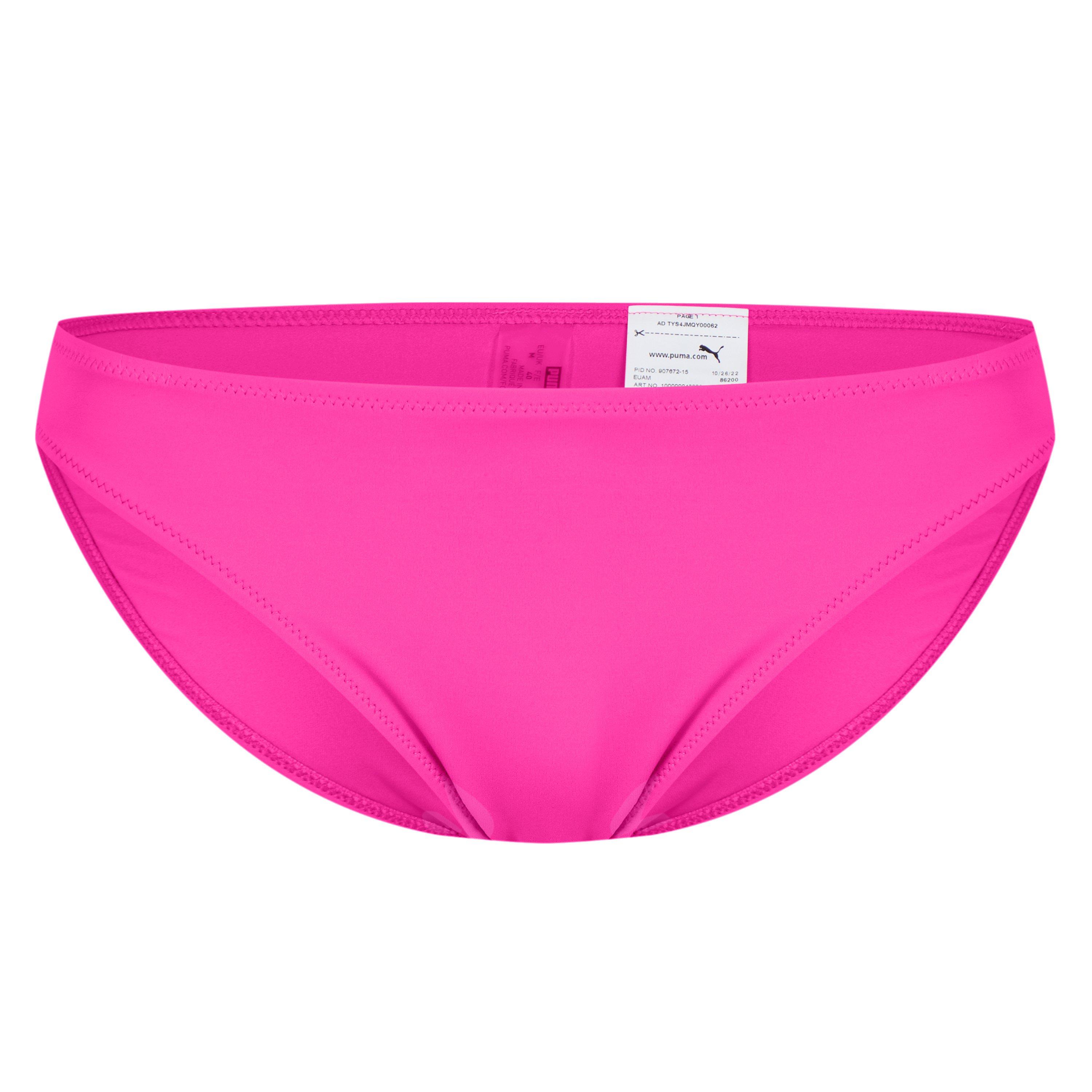 Puma Women's Classic Bikini Bottoms - Neon Pink - 12 (M)