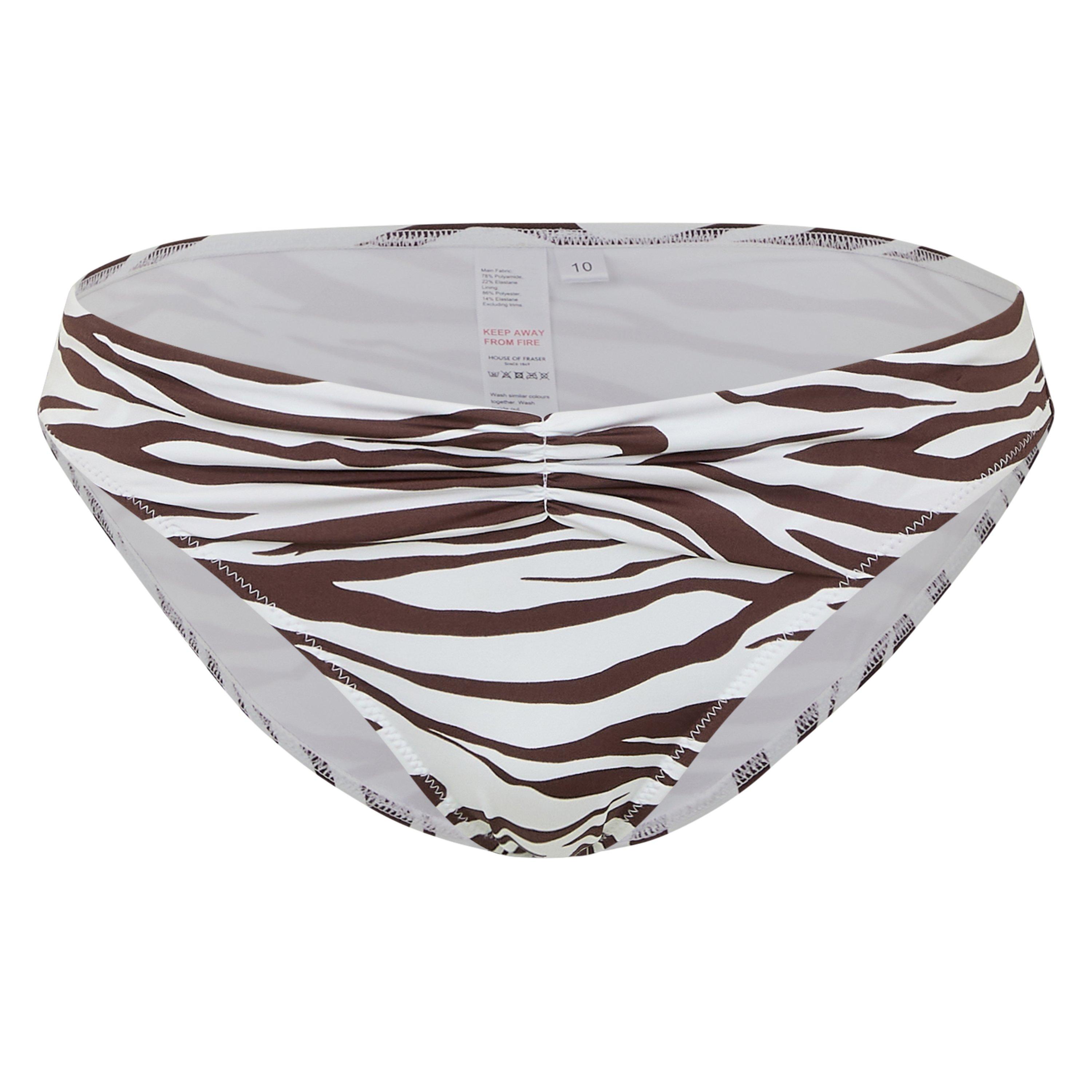 Biba Women's Icon Venetian Bikini Briefs - Zebra Print - 16 (XL)