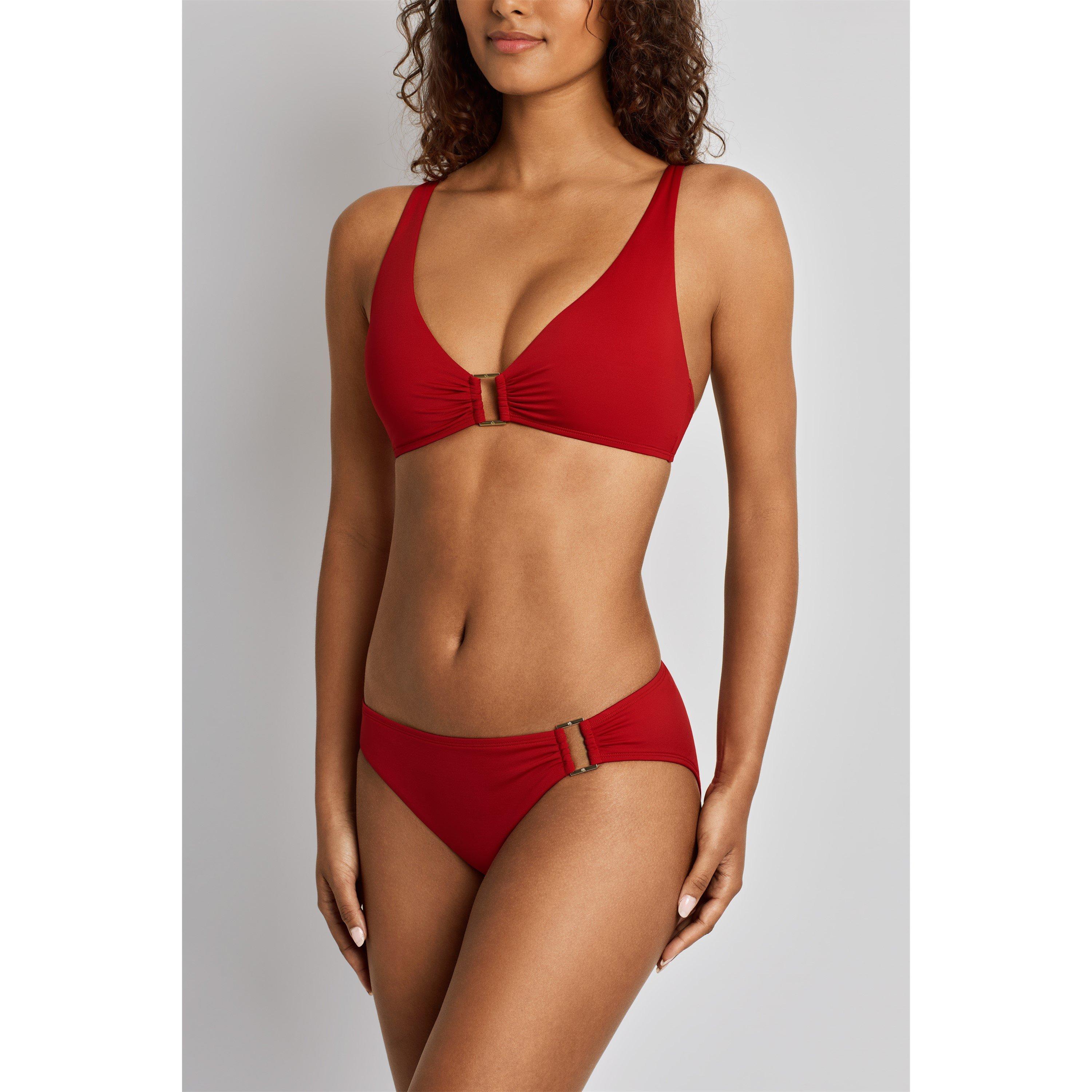 Red - Lauren by Ralph Lauren - Ring-Front Hipster Bikini Bottoms - 3