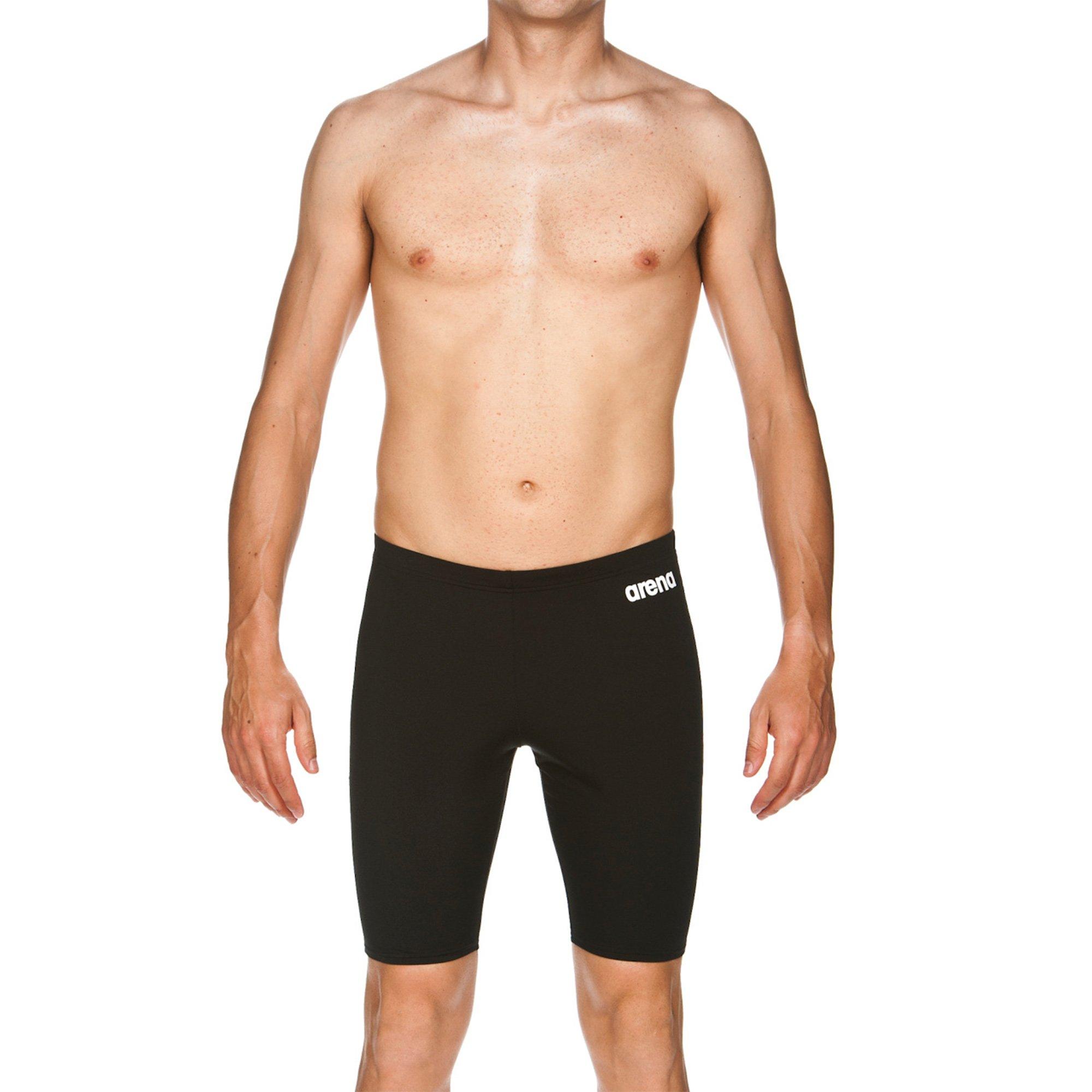Arena Men's Solid Team Jammer - Black/White - 2X Large