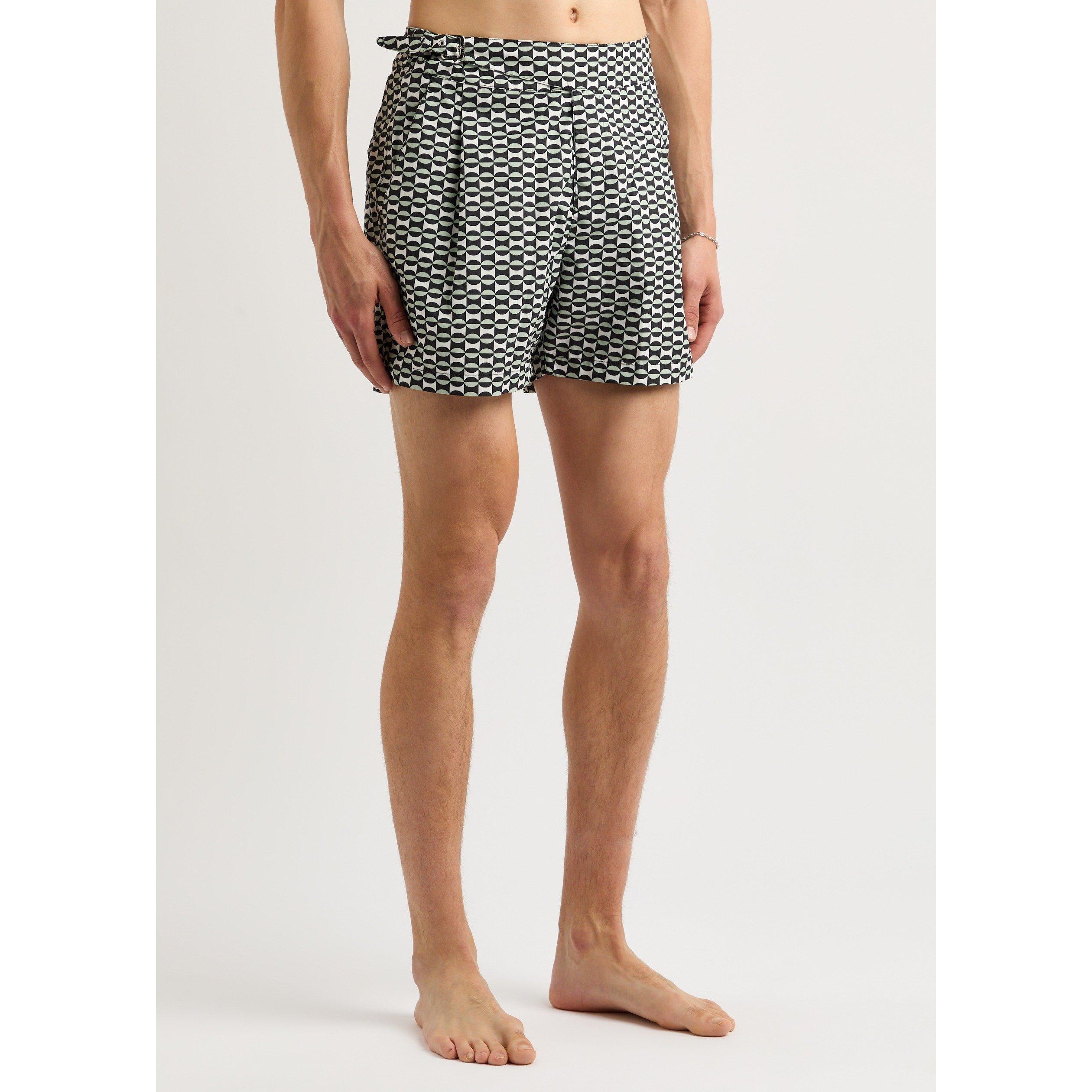 BLACK - Gusari - GUSARI LONDON PRINT SWIM SHORT - 2