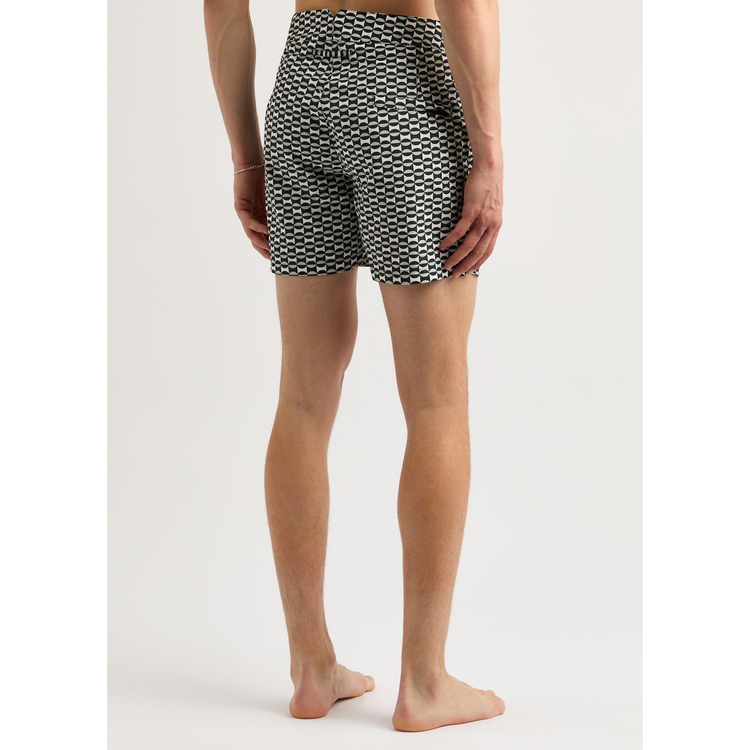 BLACK - Gusari - GUSARI LONDON PRINT SWIM SHORT - 3