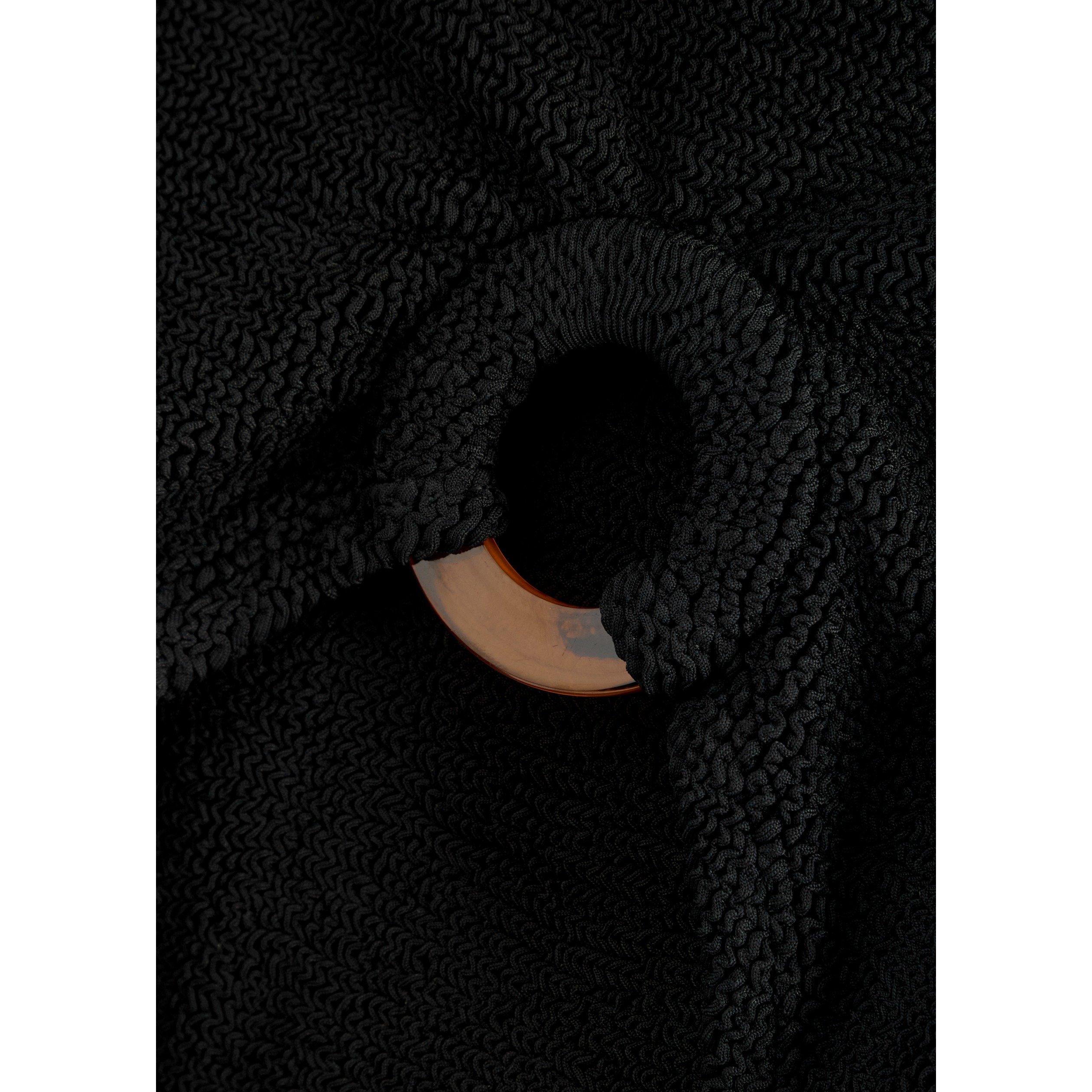 BLACK - Hunza G - Women's Celine High Leg V-Neck Swimsuit - 4