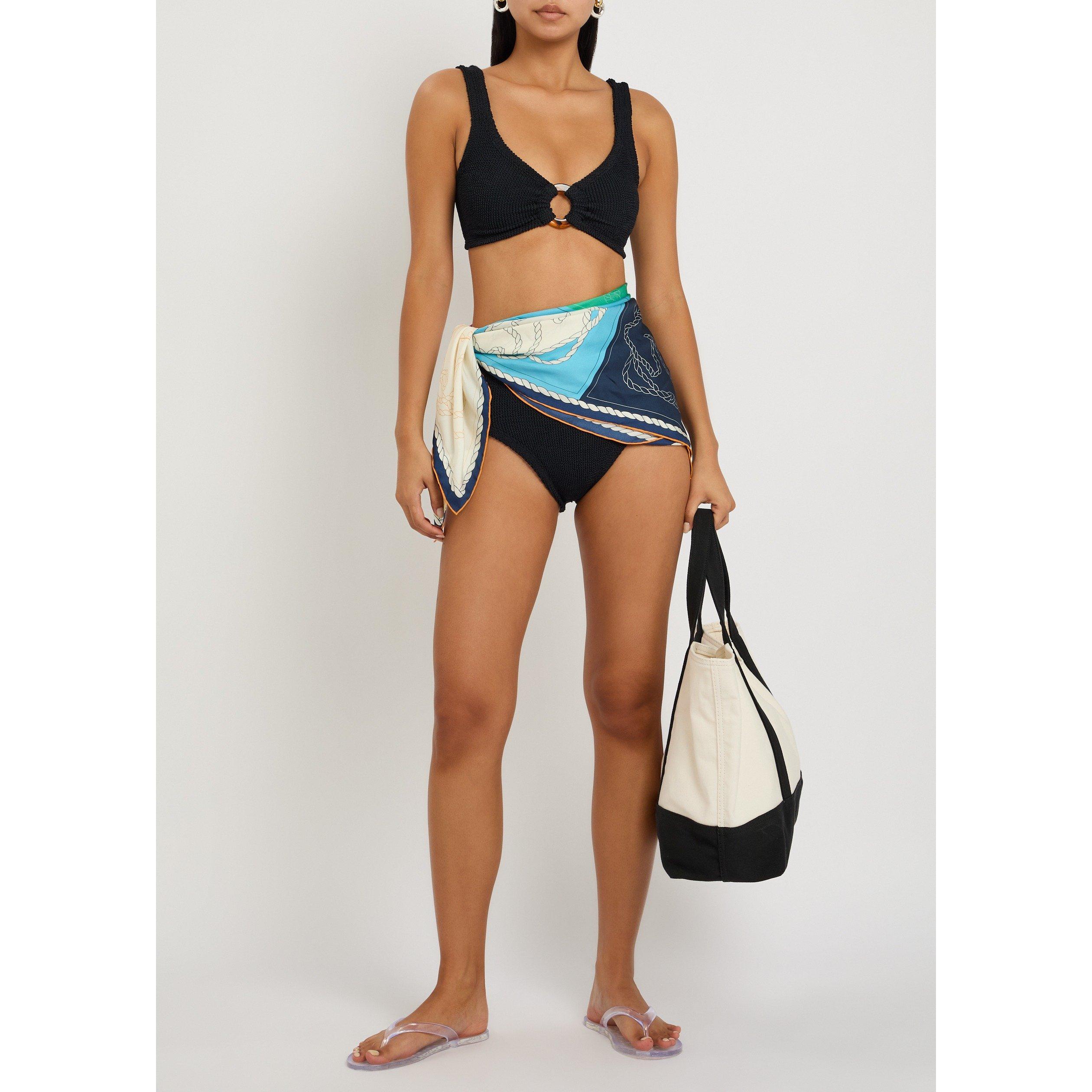 BLACK - Hunza G - BK NADINE BIKINI  FABRIC HOOP - 5