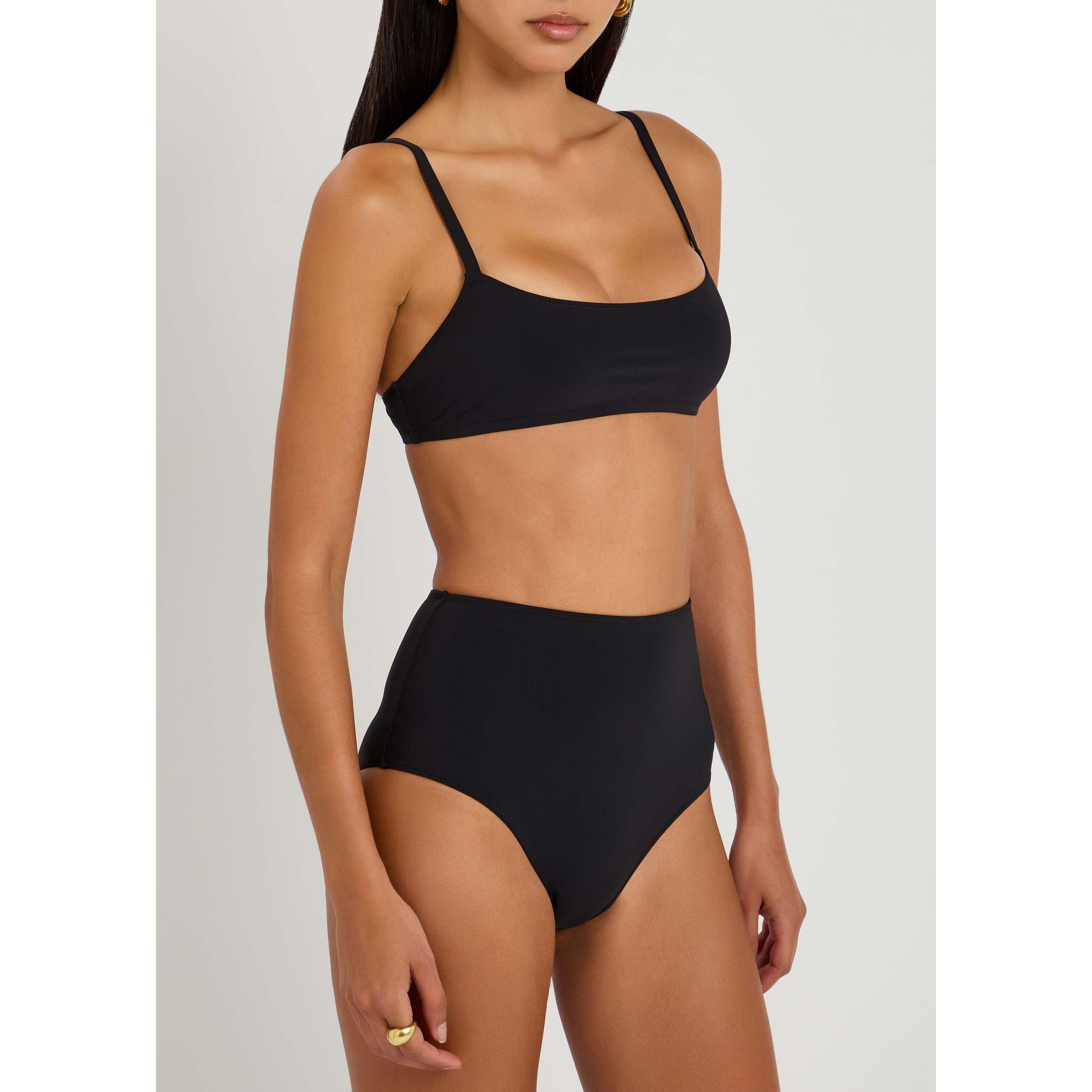 BLACK - Lido - Women's Undici High-Waisted Top and Briefs Bikini Set - 2