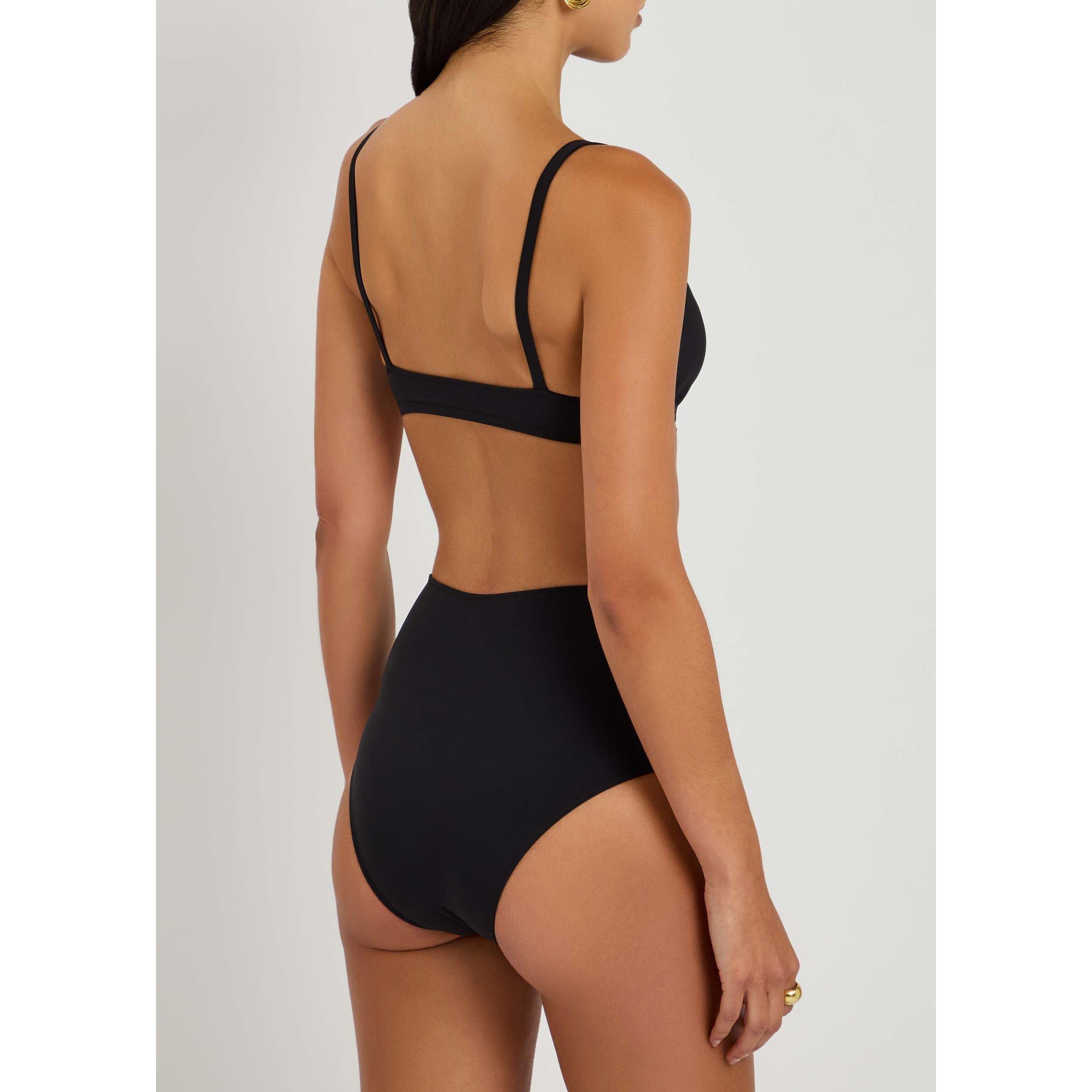 BLACK - Lido - Women's Undici High-Waisted Top and Briefs Bikini Set - 3