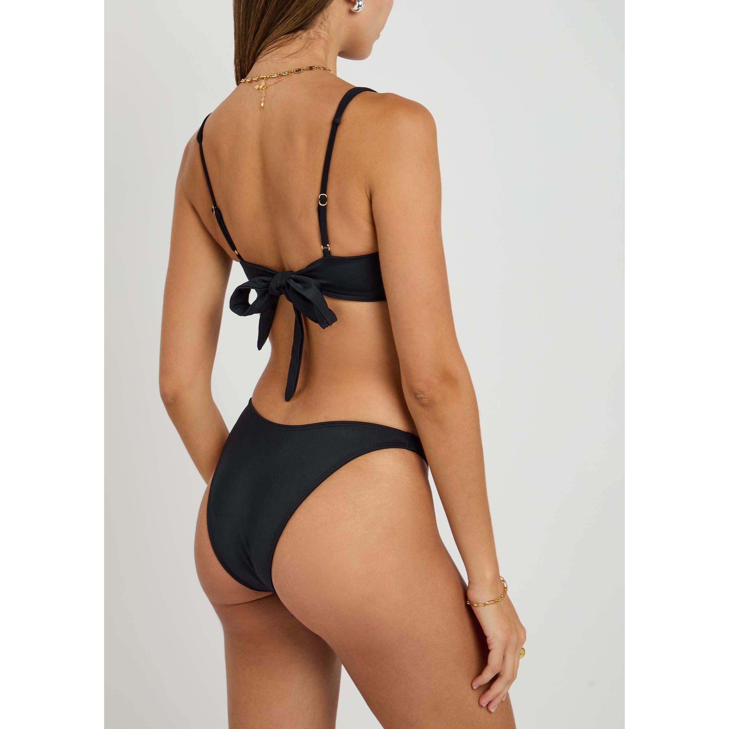 BLACK - Away That Day - Women's Maui High Leg Bikini Bottom - 3