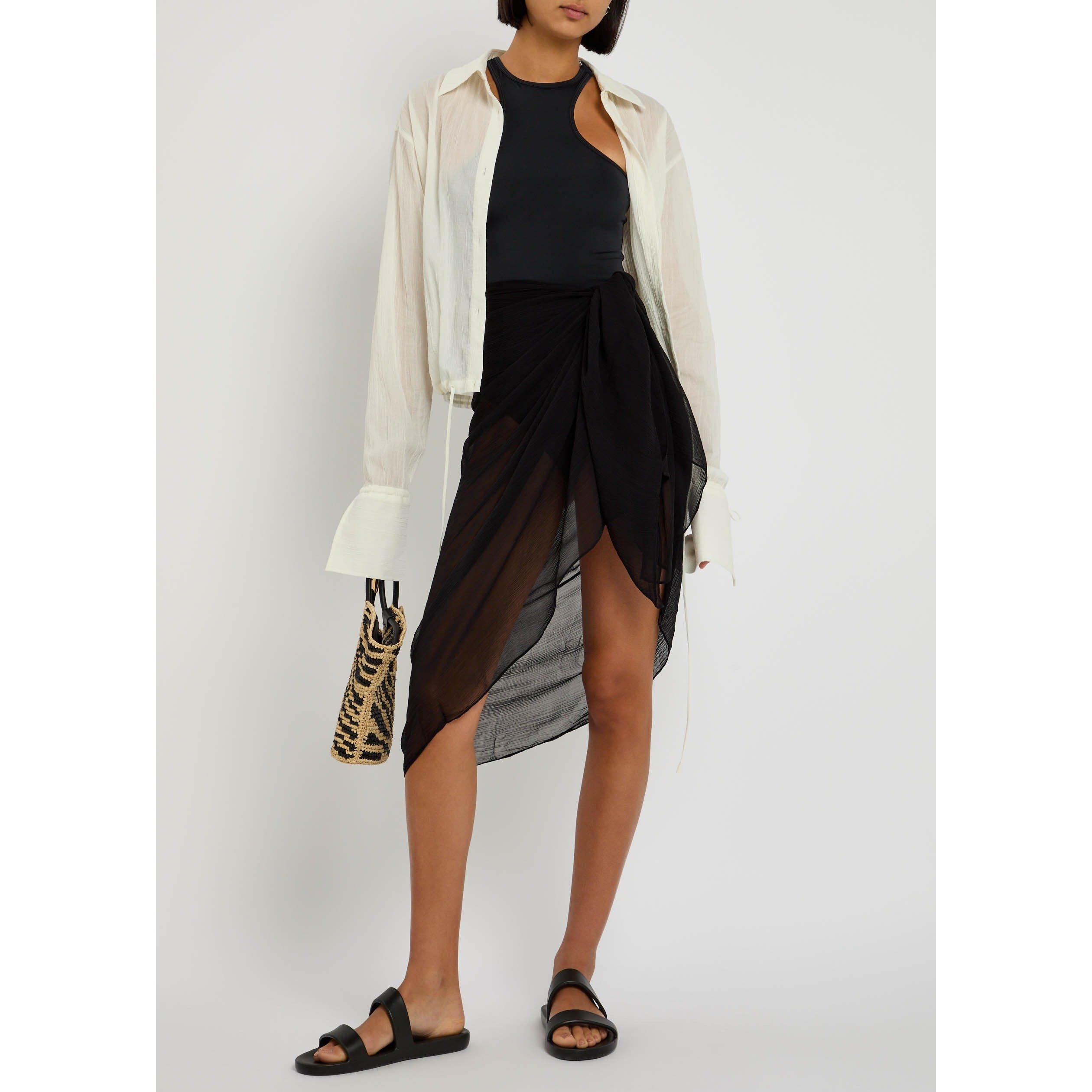 BLACK - Away That Day - Women's Santorini Viscose Sarong - 5