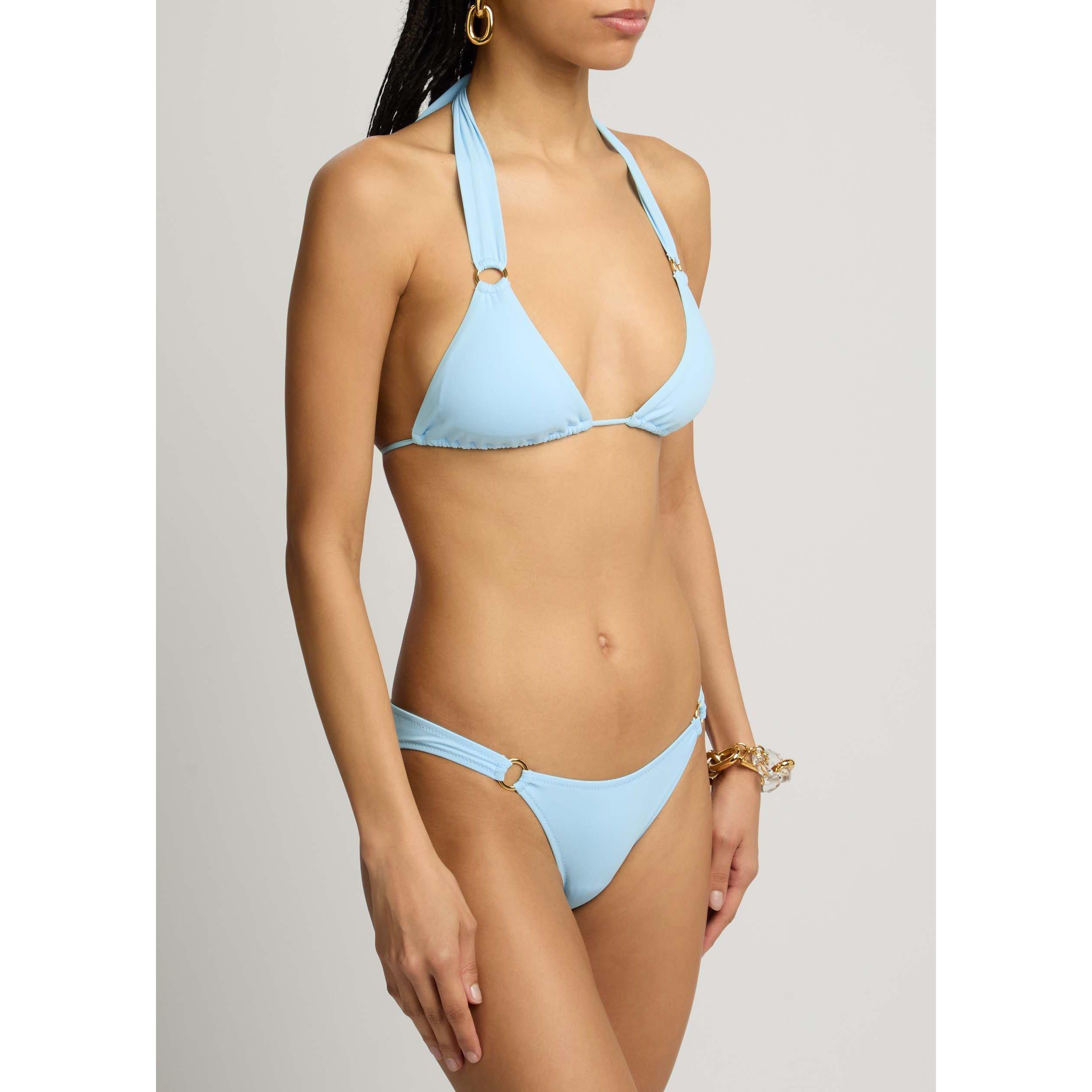 LIGHT BLUE - Melissa Odabash - Women's Caracas Embellished Bikini Brief - 2