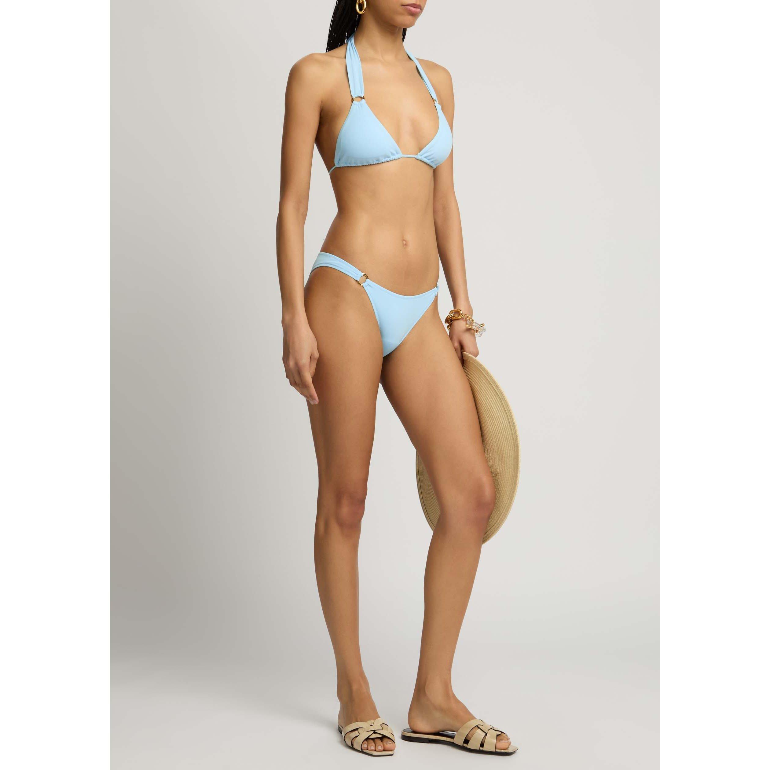 LIGHT BLUE - Melissa Odabash - Women's Caracas Embellished Bikini Brief - 5