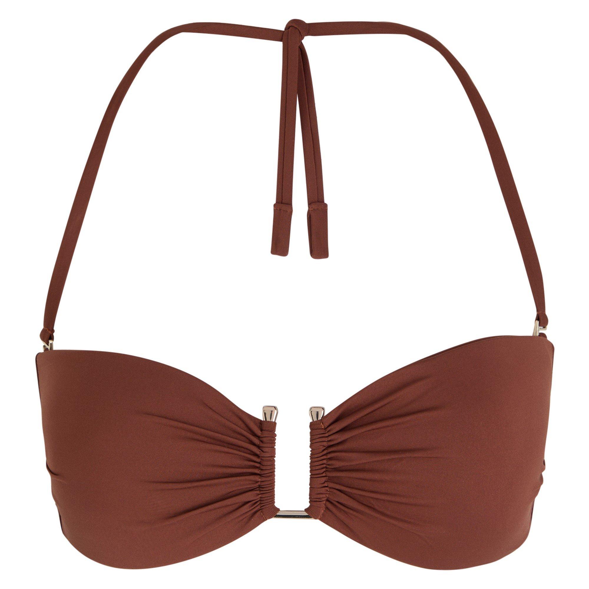 BROWN - Max Mara - T AMELIA BANDEAU BIKINI TOP